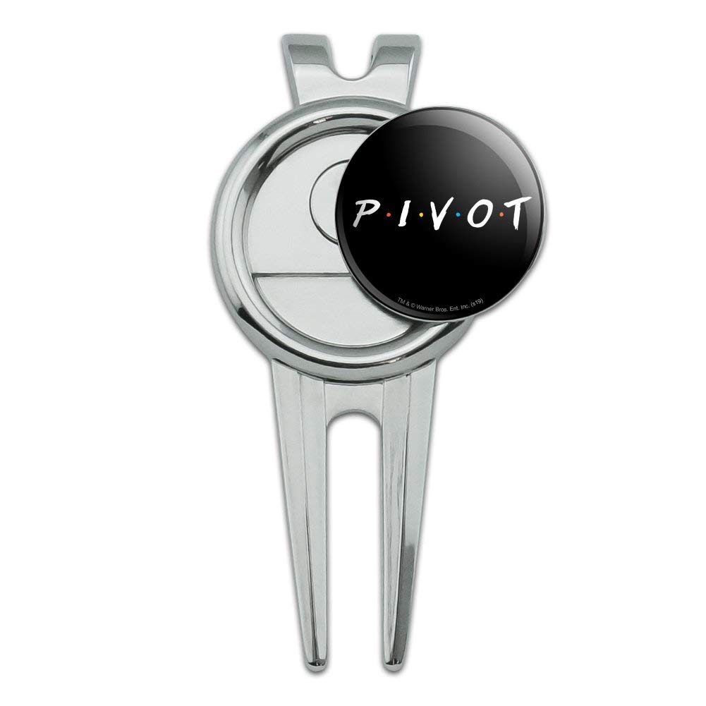 Friends TV Show Themed Pivot Golf Divot Repair Tool & Ball Marker Set - Perfect Gift for Golf Lovers & Friends Fans - Great for Golf Courses, Tournaments & Casual Play