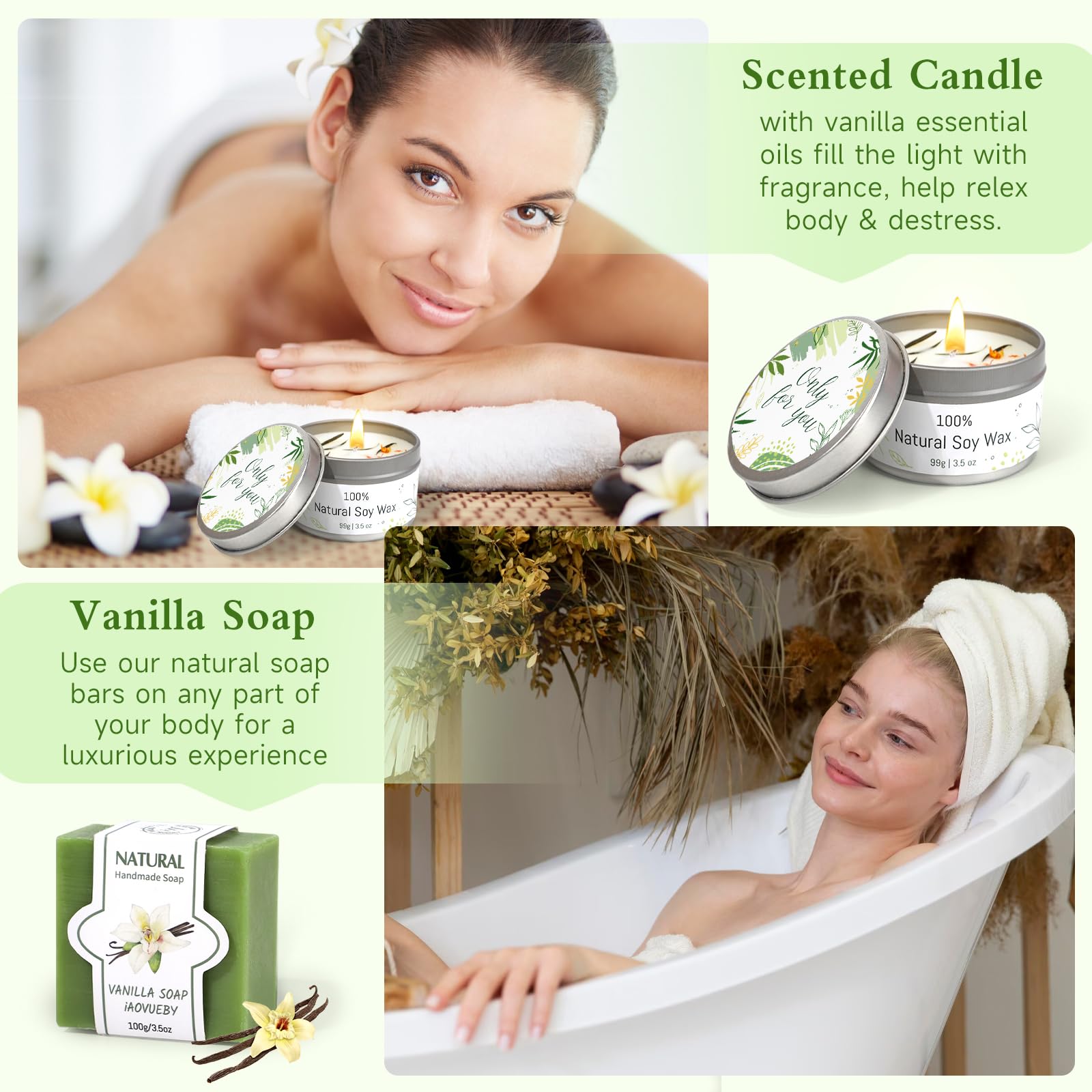 Self Care Gift Box for Women - Relaxing Spa Gift Basket for Best Friend, Mom, Sister - Post Surgery Recovery, Birthday, Friendship Ideas - Perfect for Home, Office, or Hospital Use
