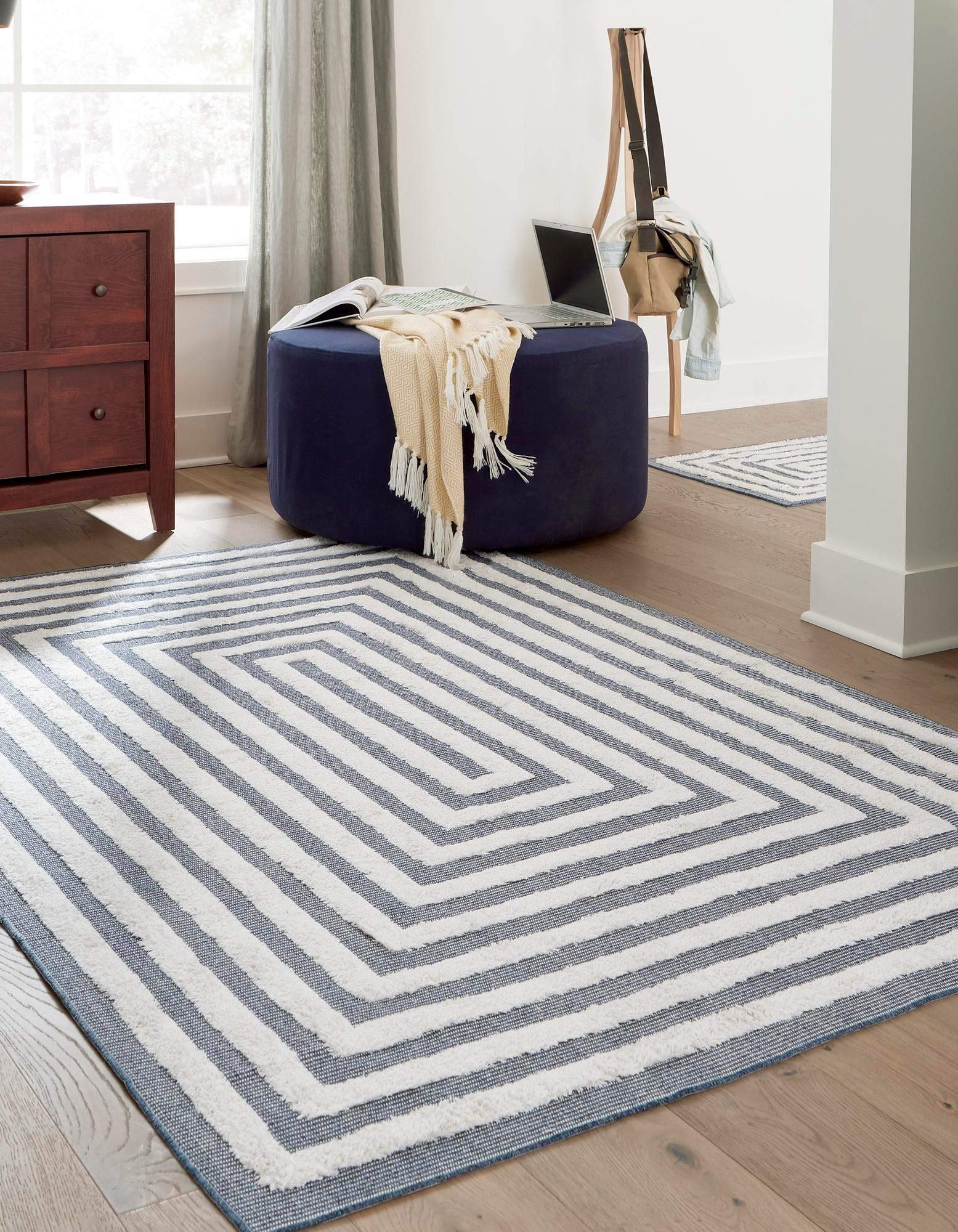 Sabrina Soto Casa Collection Navy Blue Area Rug 5'3