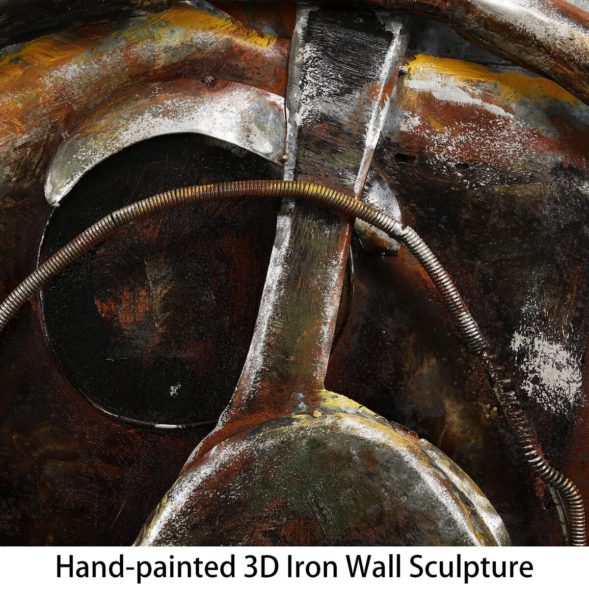 Benz Mixed Media Iron Hand-Painted 3D Wall Art - Unique Home Decor for Living Room, Bedroom & Office