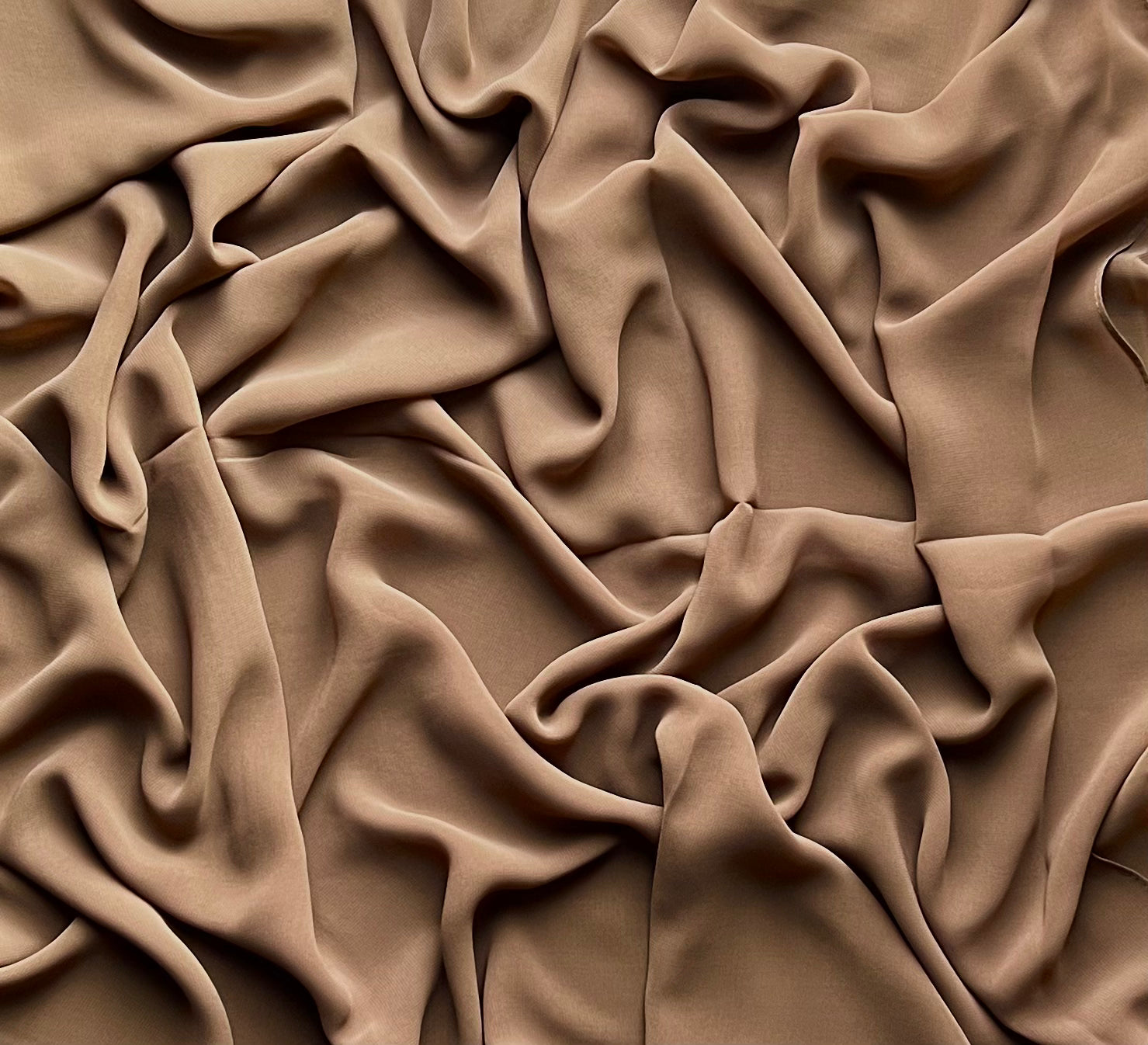 Elegant Brown Georgette Chiffon Fabric - Perfect for Dresses, Scarves & Evening Gowns | Soft & Flowy Material for DIY Fashion & Home Decor