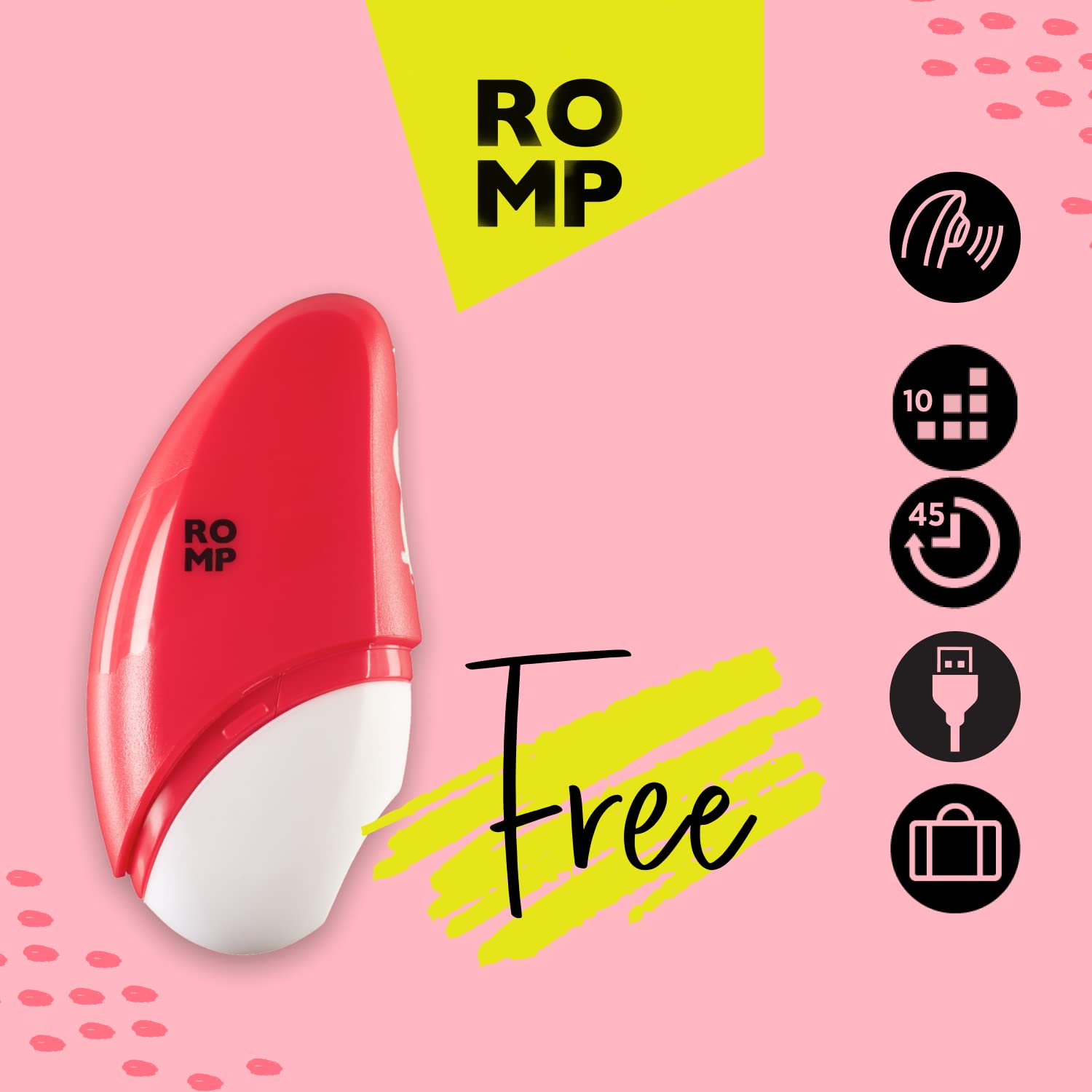 ROMP Pleasure Kit Sex Toy Set - 3X Vibrator for Women & Couples, Clit Stimulator, Personal Wand Massager, Vibrating Cock Ring for Men | Waterproof Adult Toys | Perfect for Couples Play, Solo Pleasure & Romantic Gifts