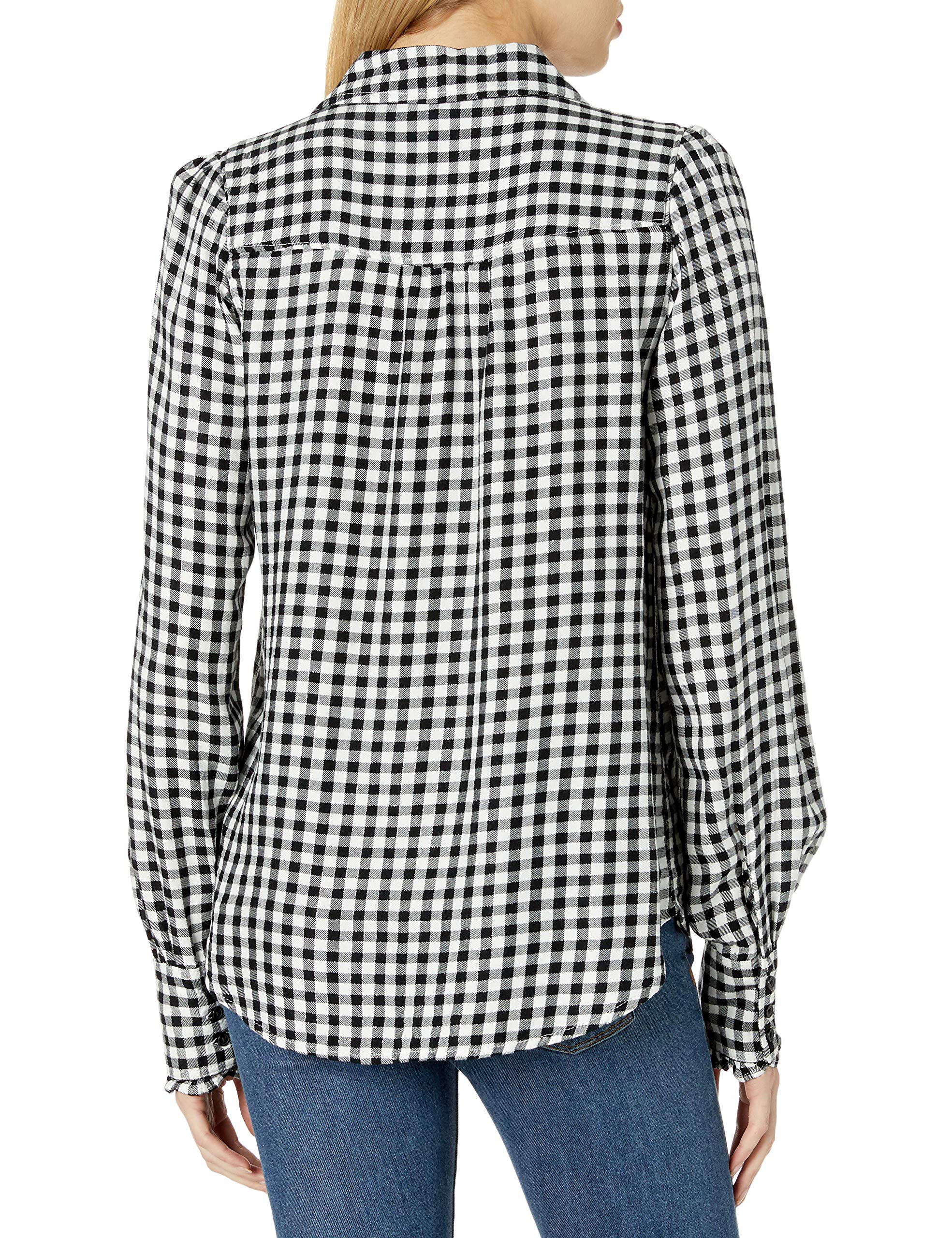 PAIGE Women's Enid Ruffle Cuff Blouse - Elegant Long Sleeve Button Down Shirt for Work, Office & Casual Wear