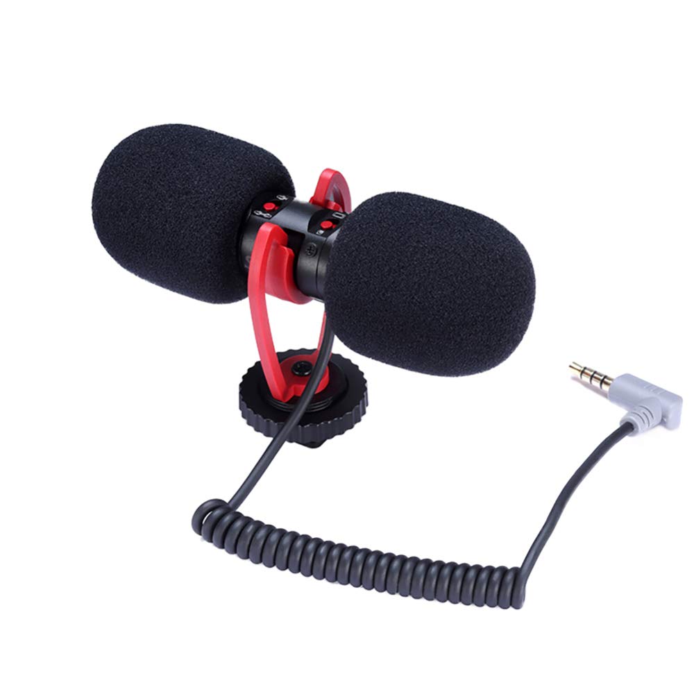 **Dual-End Directional Microphone for Vlogging - Compatible with Mobile Phones, Cameras & Recording Pens - Black | Perfect for YouTube, TikTok & Live Streaming**