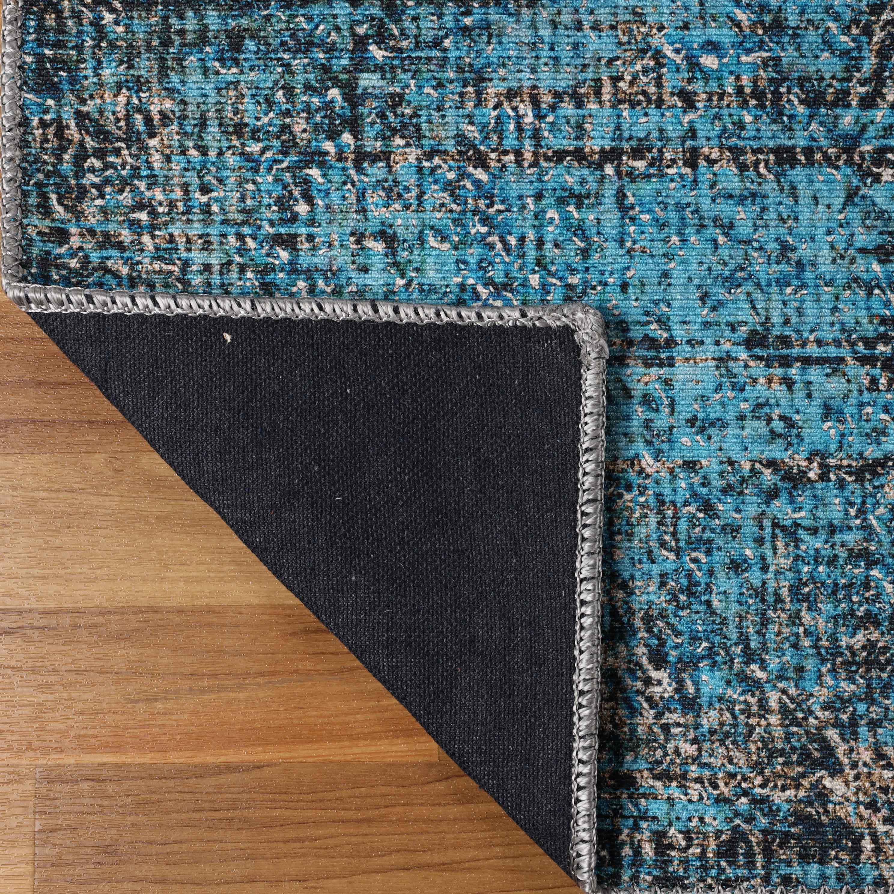 Modern Geometric Power Loomed Indoor Area Rug - Non-Slip Living Room Carpet, Bedroom Runner Rug for Home Decor - Perfect for Living Spaces, Bedrooms & Hallways