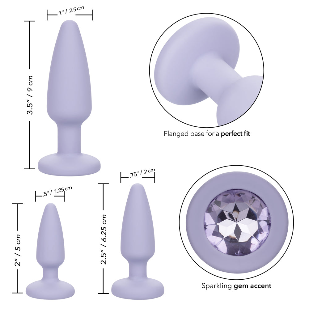 Premium Crystal Anal Plug Training Kit for Beginners – Comfortable, Safe & Discreet – Perfect for Solo Play, Couples & Sensual Exploration