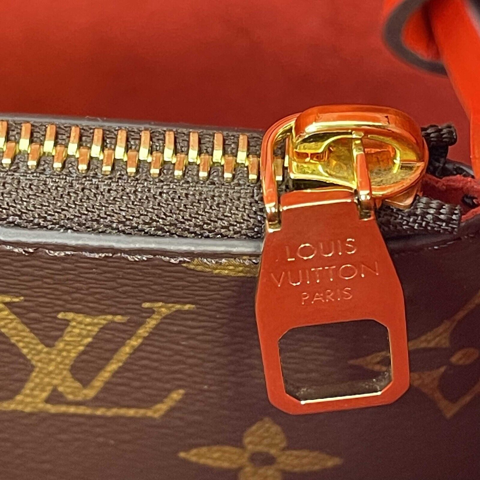 Louis Vuitton Neo Noe MM Monogram Shoulder Bag - Brown & Red Coated Canvas Crossbody Purse for Women | Perfect for Work, Travel & Everyday Luxury Fashion Accessory