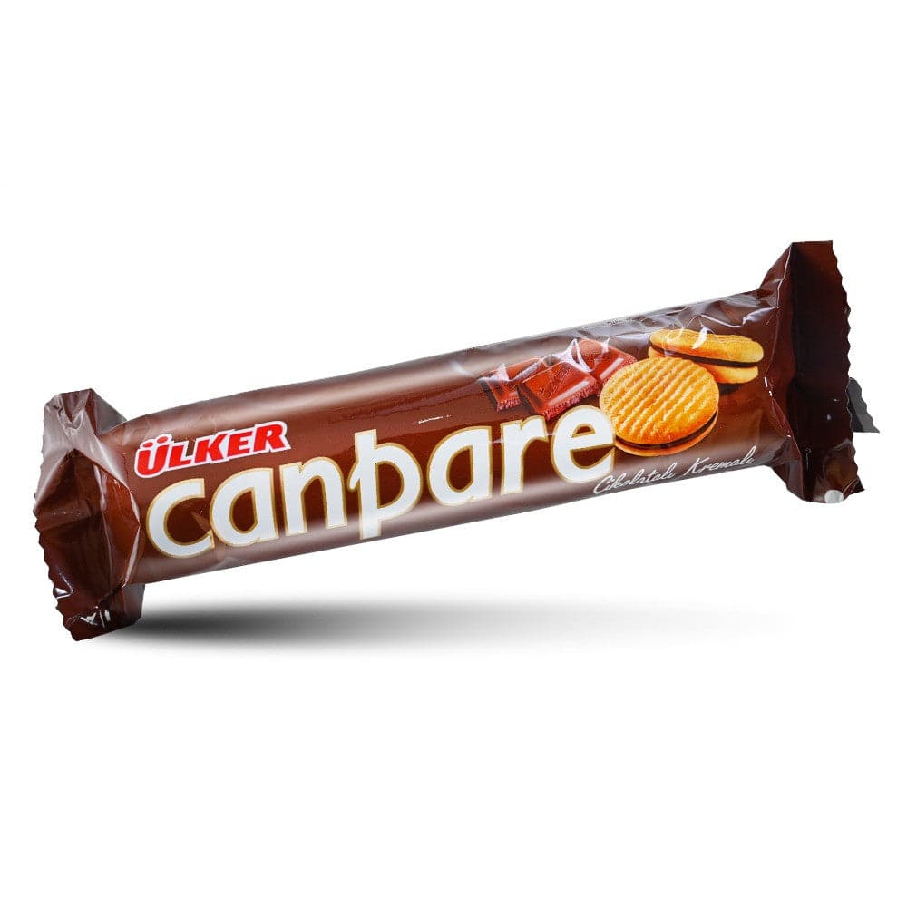 Ulker Canpare Chocolate Cream Biscuit 88g - Delicious Turkish Chocolate Sandwich Cookies - Perfect for Snacking, Gifts & Coffee Time