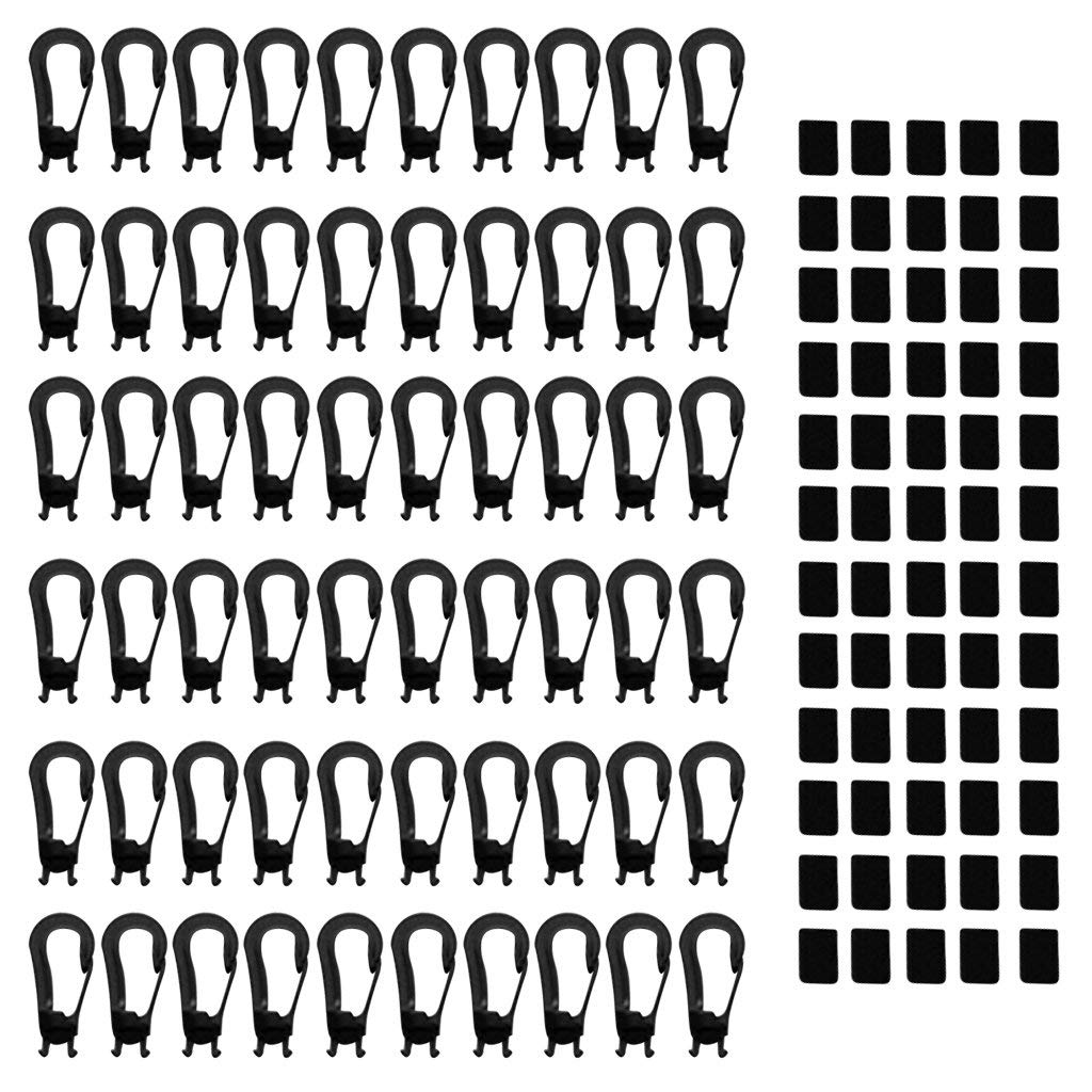 20-Pack 5mm Shock Bungee Cord with Karabiner Hooks - Elastic Replacement Rope Ends for Kayak, Canoe & Boat Accessories - Durable Plastic Marine Gear for Water Sports and Outdoor Activities