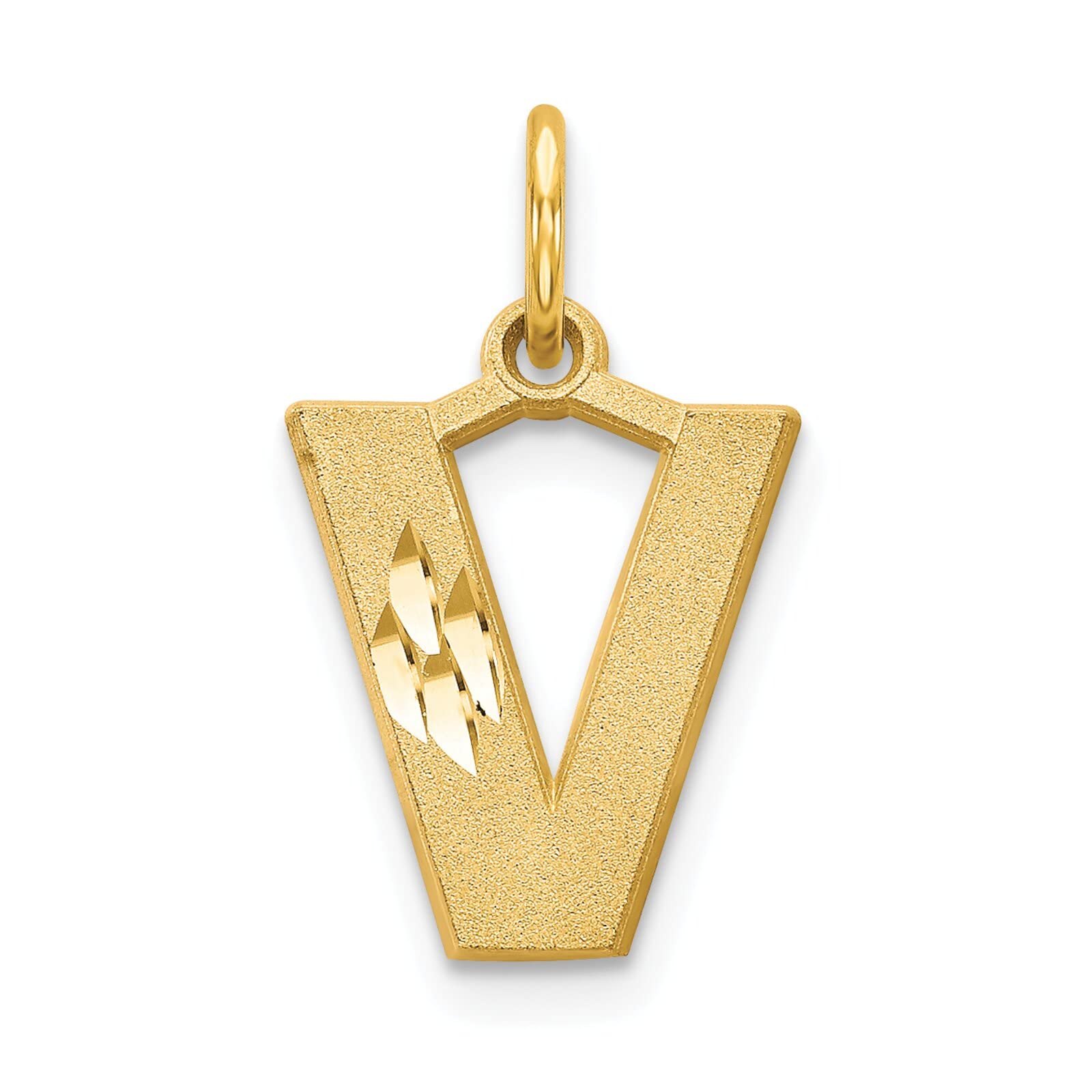 FindingKing 14K Gold Initial V Charm Necklace - Personalized Letter Pendant for Women - Perfect for Birthdays, Anniversaries & Everyday Elegance