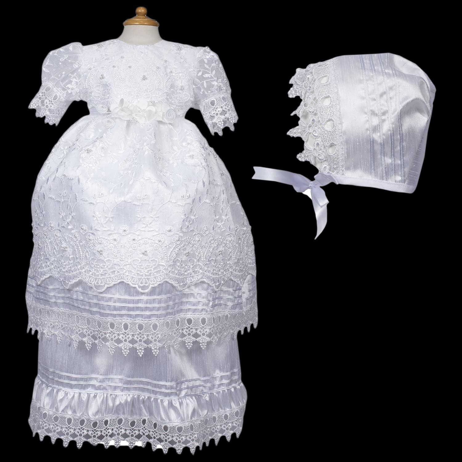Beautiful Embroidered White Baptism Dress for Baby Girls - Perfect for Christening, First Communion & Special Church Occasions
