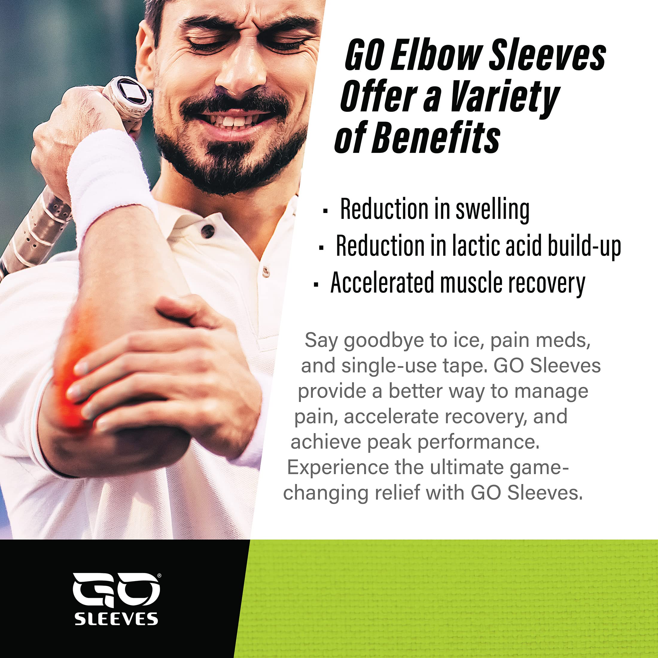 Best Compression Elbow Sleeves for Tendonitis, Tennis & Golf Elbow Pain Relief - Support for Weightlifting & Joint Pain - Unisex Kinesiology Arm Sleeves - Ideal for Sports, Workout & Daily Activities
