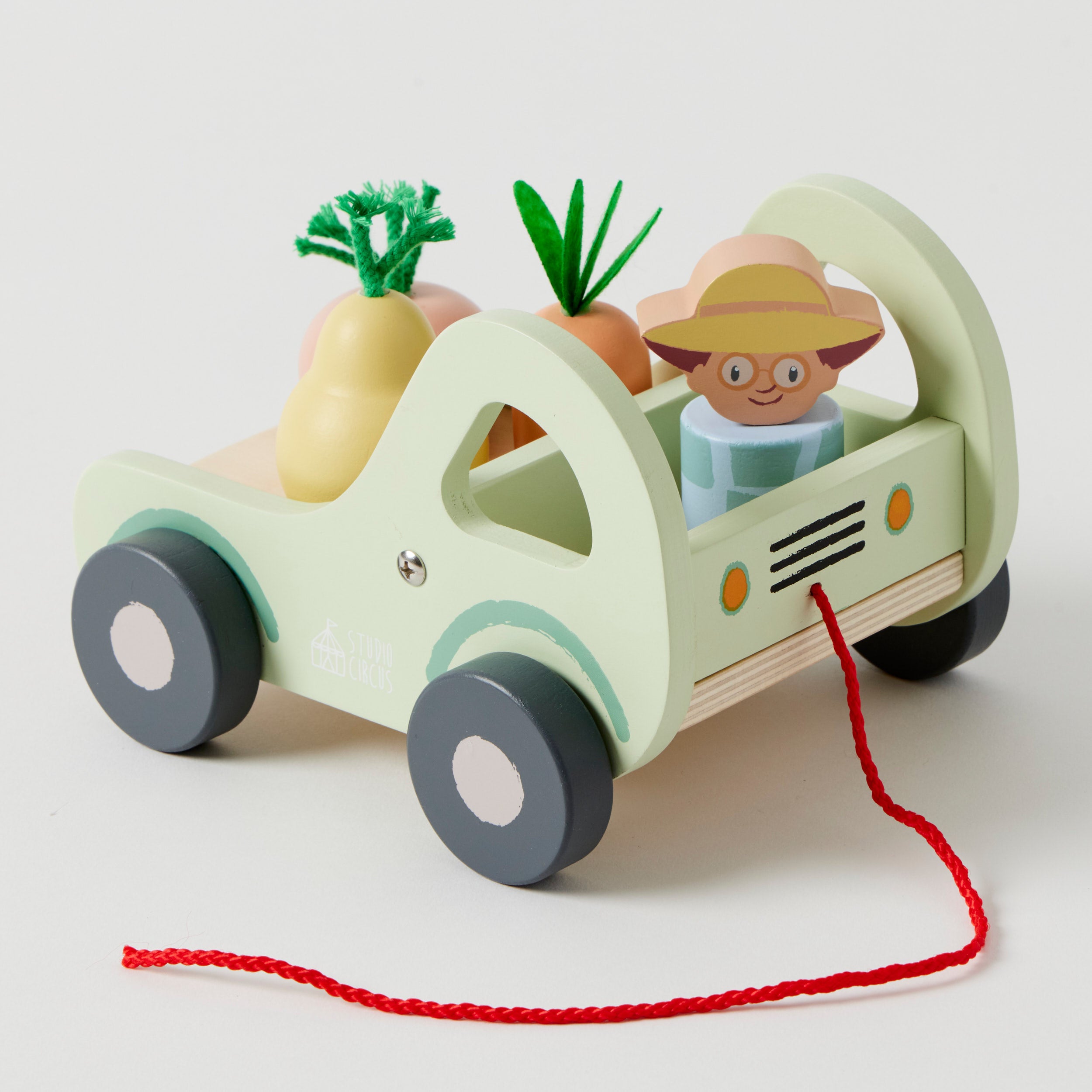 Farm Wooden Tractor & Farmer Playset - Educational Toy for Kids, Pretend Play, Farm Animal Figurines - Perfect for Toddler Learning & Farm-Themed Birthday Gifts
