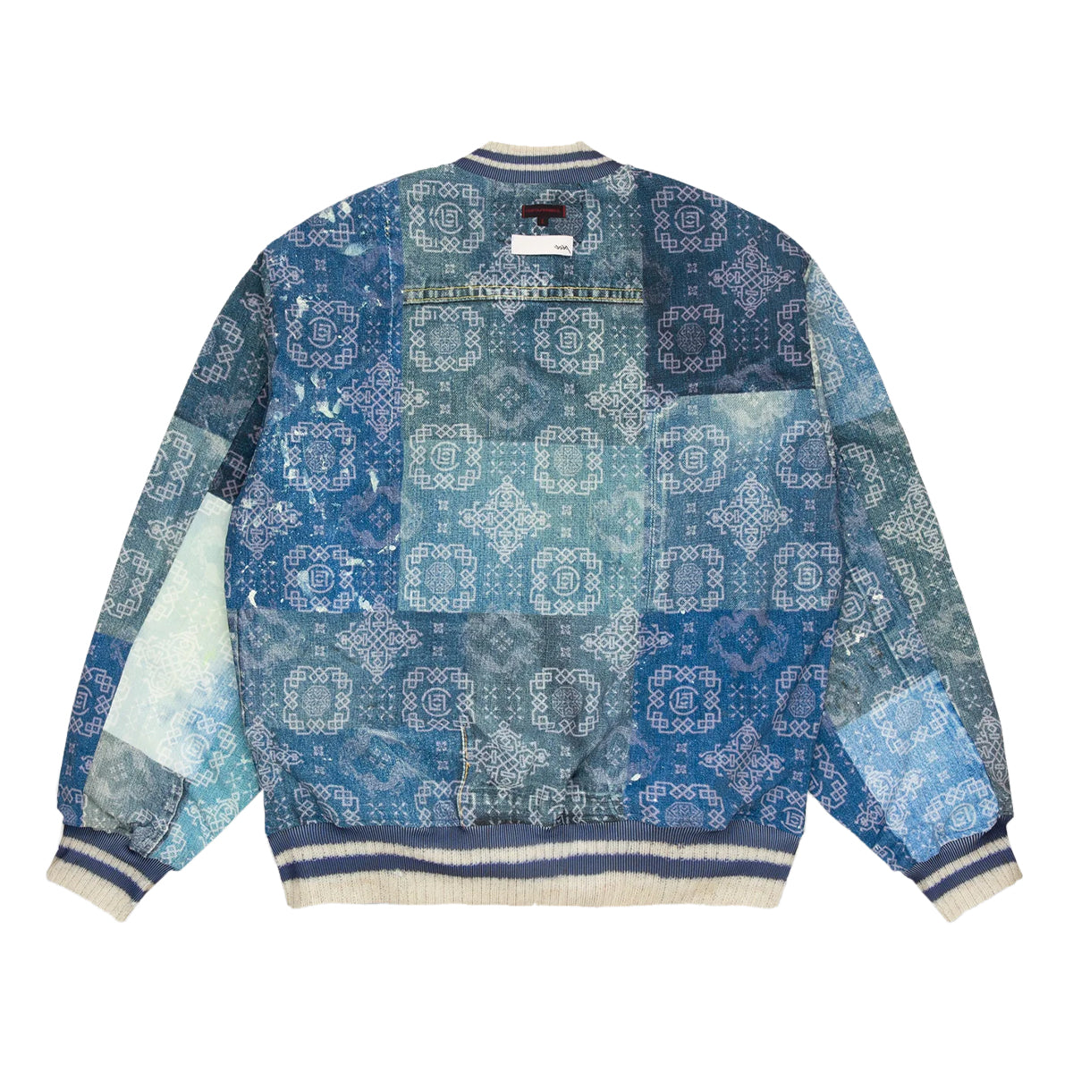 TOLQ Reversible Printed Souvenir Jacket - Blue | Vintage Style Windbreaker for Men & Women | Perfect for Travel, Streetwear, and Casual Outfits