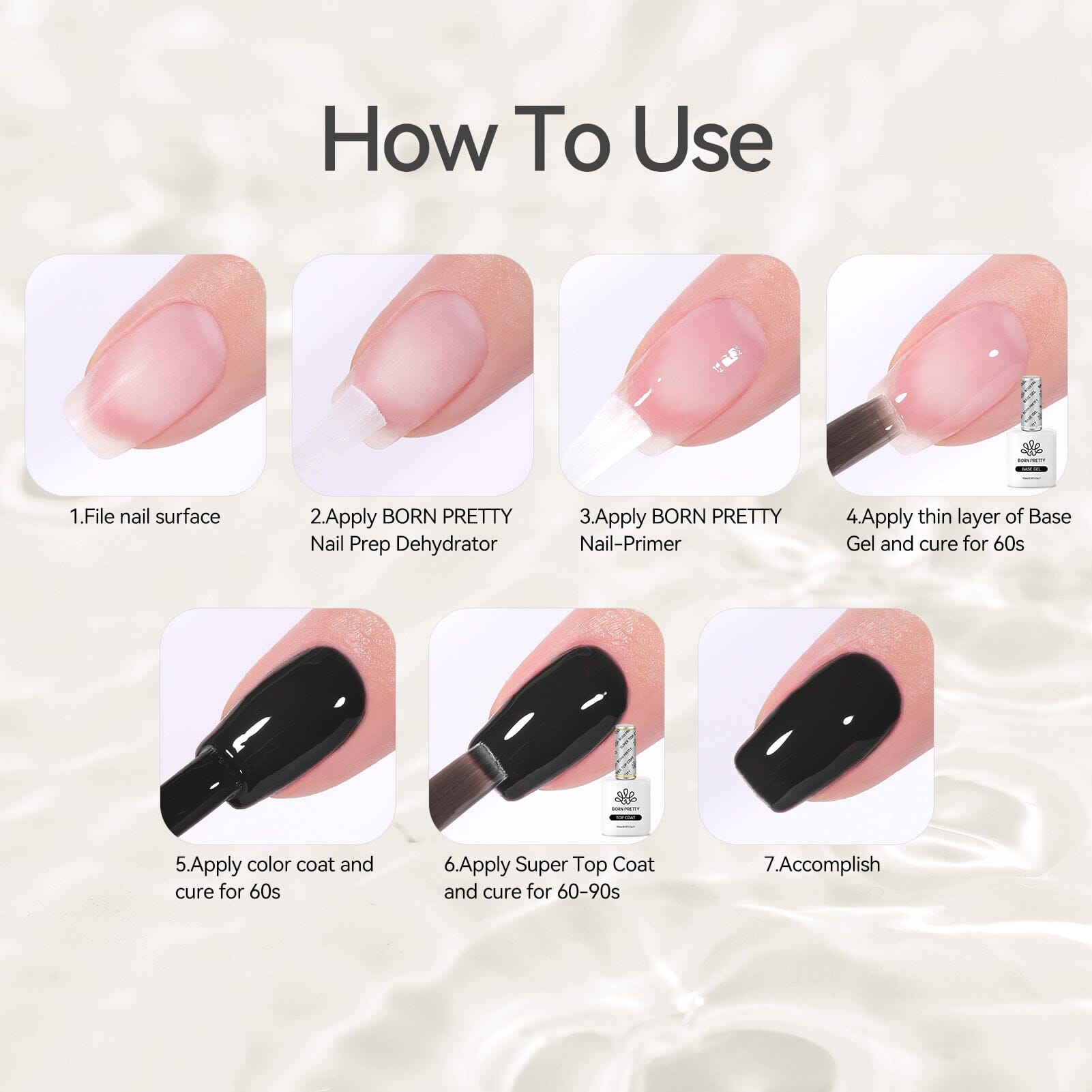 2-Pack Base Gel & Super Top Coat Set - 15ml Each for Long-Lasting Nail Polish - Perfect for DIY Manicures & Salon-Quality Nails at Home