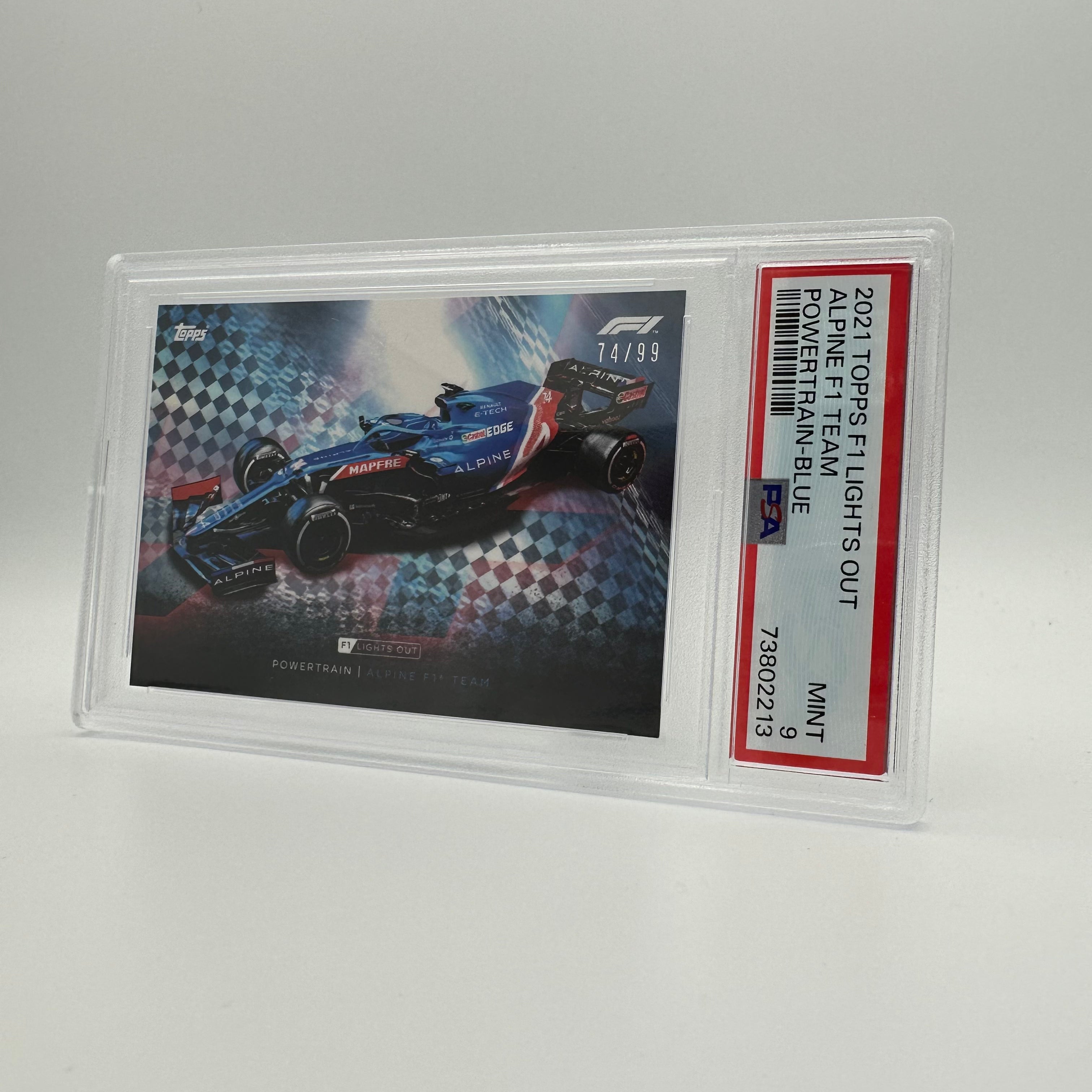 PSA 9 Graded 74/99 ALPINE F1 Team Power Train Blue Racing Card - Perfect for F1 Collectors, Sports Memorabilia Displays & Racing Enthusiast Gifts