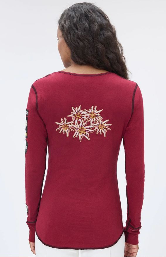 Signature Alpen Schatz Swiss Henley Shirt for Men - Premium Cotton Red Button-Up Casual Shirt - Perfect for Outdoor Adventures & Date Nights