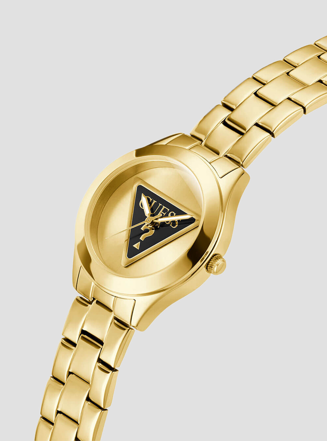 Luxury Gold-Tone Triple Plaque Black Link Bracelet Watch for Men - Perfect for Business, Formal Events & Everyday Wear
