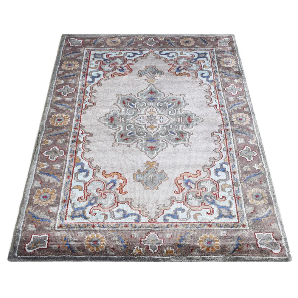 Hand Knotted Hypnotic Rug - Bohemian Style Area Rug for Living Room, Bedroom, Yoga & Meditation Space - Soft & Durable Home Decor