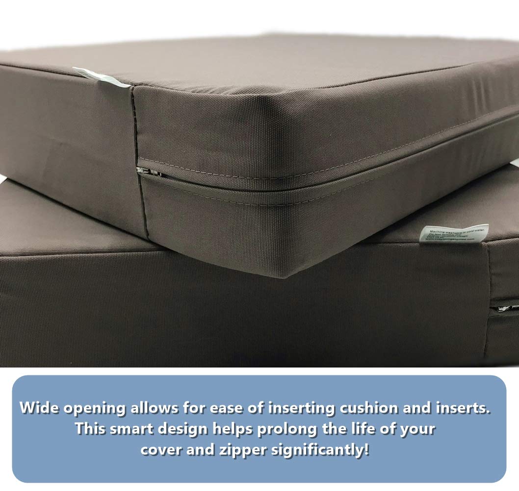 Timeless Taupe Outdoor Waterproof Patio Chair Cushion Covers - 25