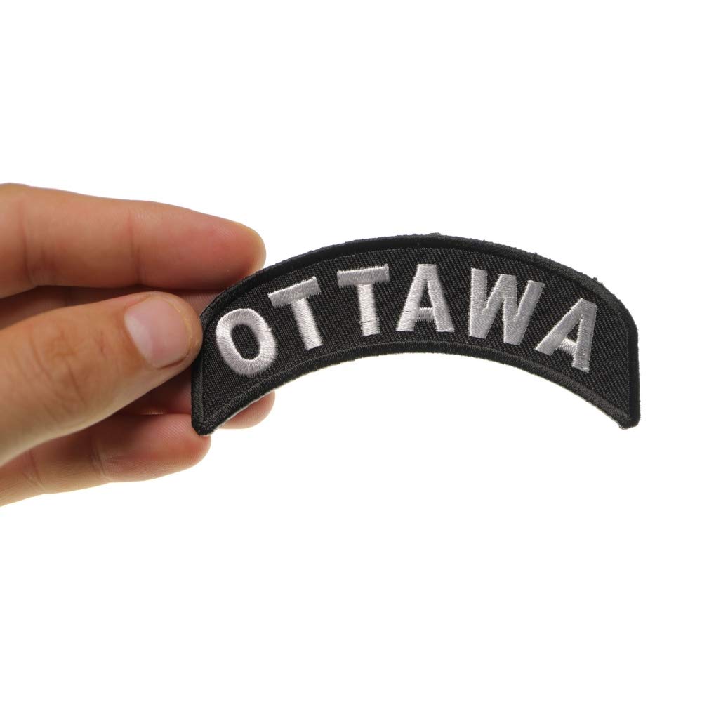 Ottawa City Iron On Patch - 4x1.75 Inch Embroidered Sew On Badge for Jackets, Backpacks & Hats - Perfect for DIY Crafts & Customization
