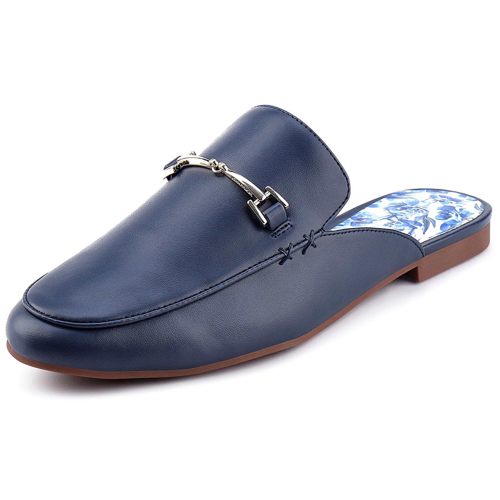 **Jenn Ardor Women's Pointed Toe Mules – Slip-On Backless Loafers with Low Heel for Work & Casual Wear | Comfortable Flats for Office, Errands & Everyday Use**