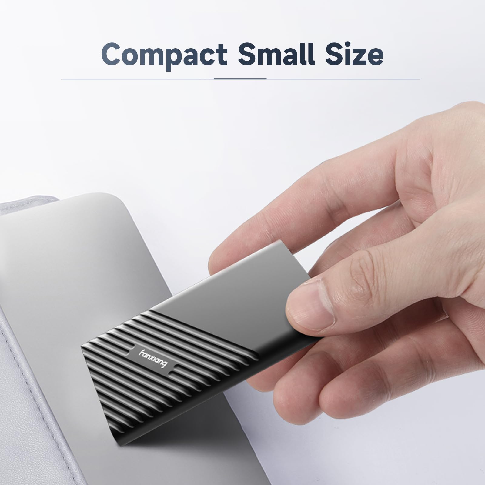 Fanxiang 4TB External SSD Portable Hard Drive - 2050MB/s High Speed, USB 3.2 USB-C 20Gbps - Compatible with Xbox, PS4, PS4 Pro, PC, Mac - Aluminum Shell (PS2000W) - Perfect for Gaming, Video Editing & Data Backup