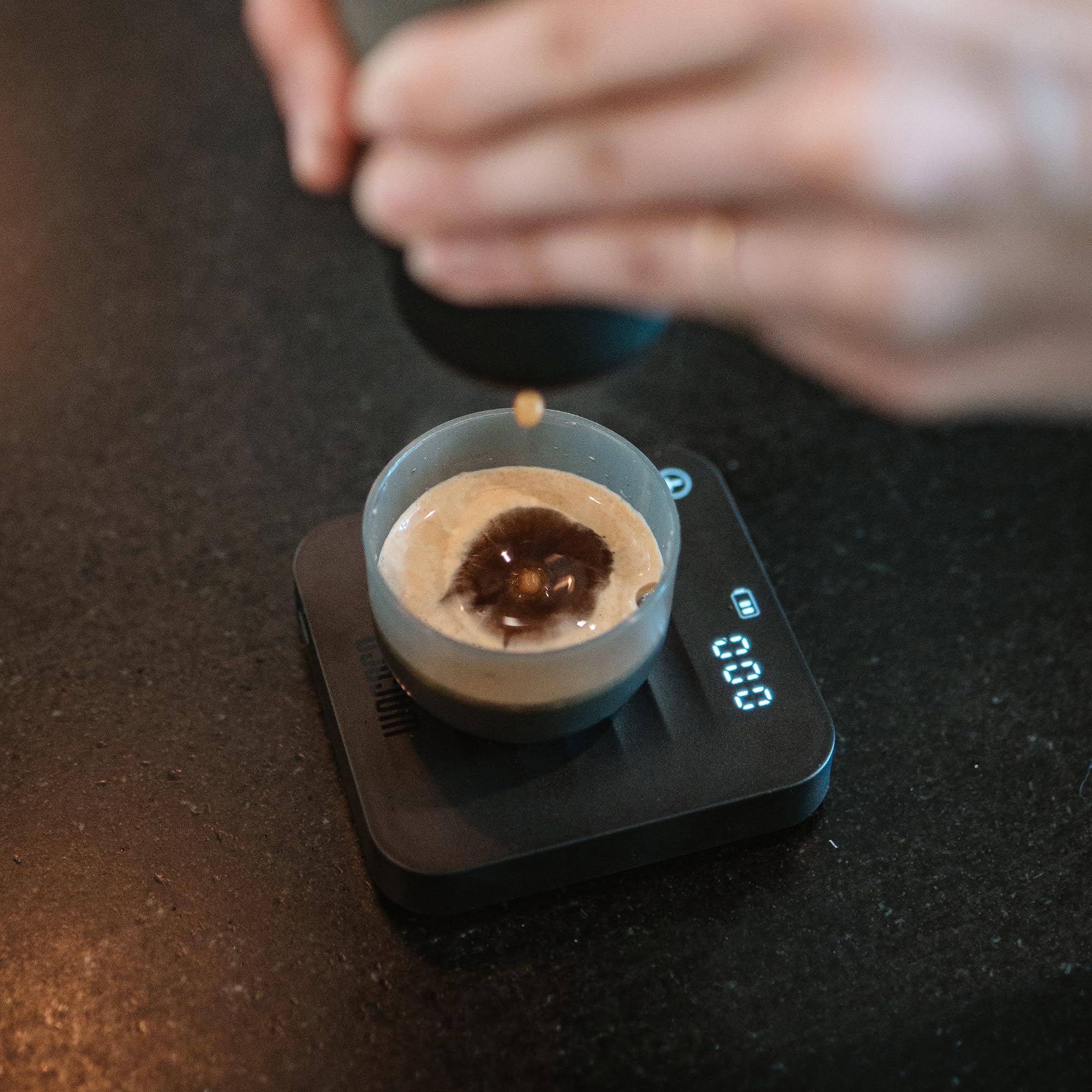 WACACO Exagram Pro Digital Coffee Scale with Timer - Ultra-Precise Mini Food Scale for Espresso, Pour Over & Kitchen Use | Rechargeable, 3 Weighing Modes, Portable with Carrying Case & Removable Silicone Mat | Perfect for Home Baristas, Camping & Office Coffee Brewing (Black)