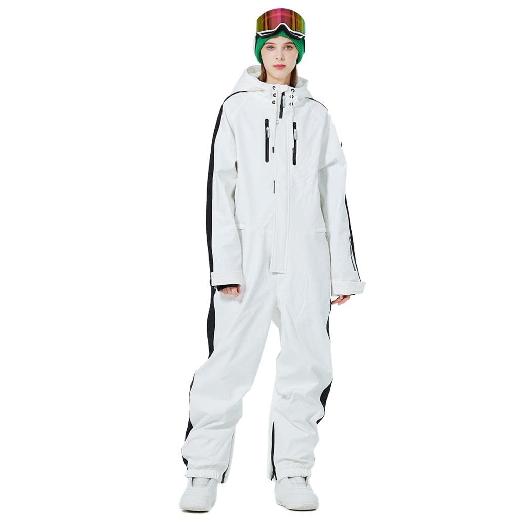 ALSOGO Women's Waterproof Insulated Ski Suit - Winter Snowsuit Jumpsuit with Detachable Belt for Skiing, Snowboarding & Outdoor Activities | Warm Snowwear for Cold Weather Adventures