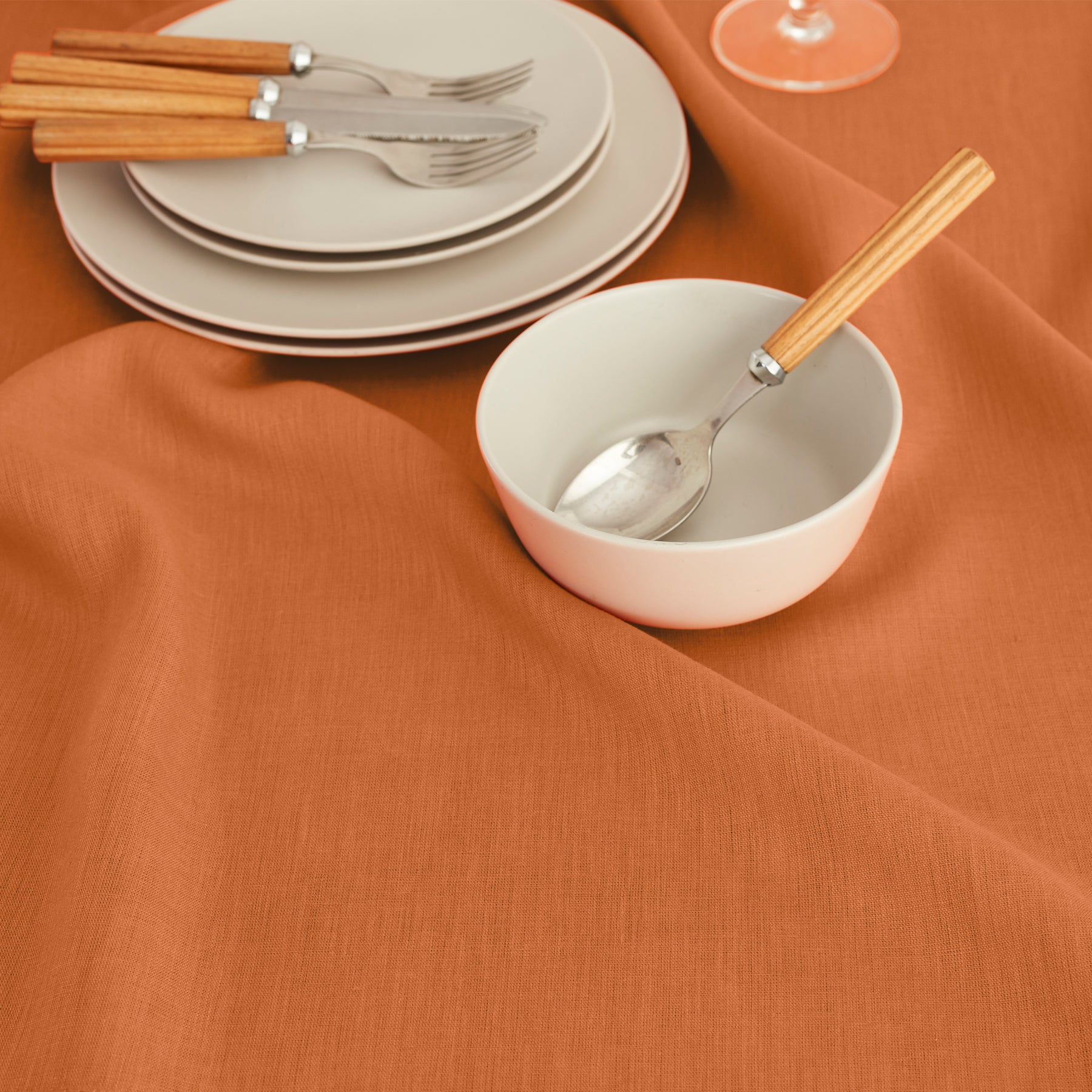 Classic Hemstitch Table Throw - Elegant Linen Table Runner for Dining Room Decor, Wedding & Holiday Table Settings