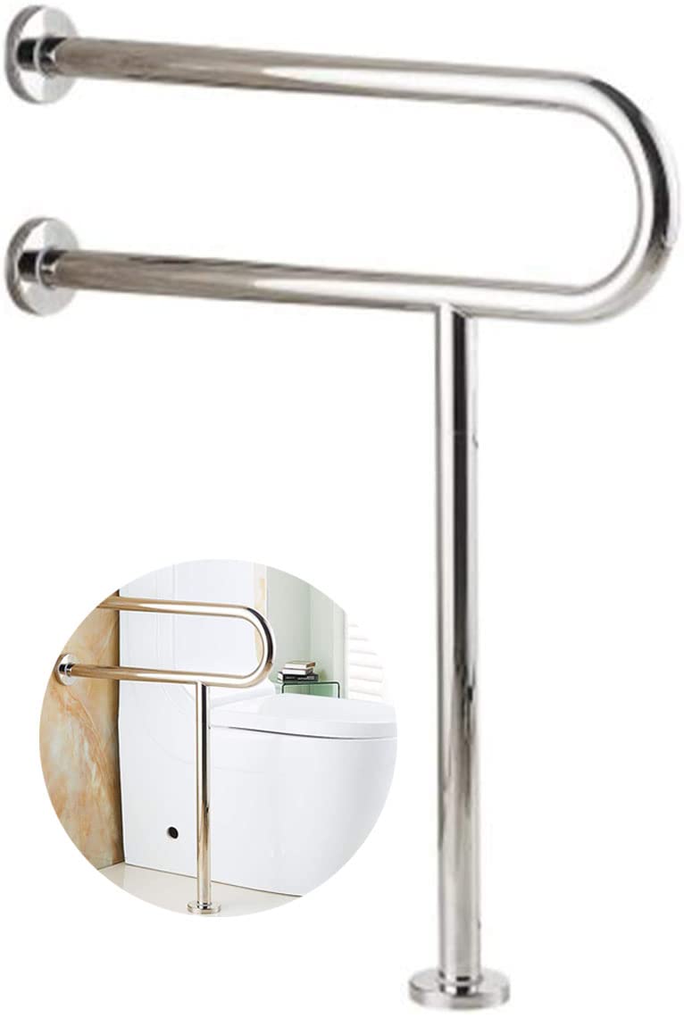 PRICEXES 23.6 Inch Toilet Safety Grab Bar - ADA Compliant Bathroom Handrail for Seniors & Disabled - Sturdy Wall Mounted Support Handle for Elderly & Handicapped - Perfect for Bathroom Safety & Fall Prevention