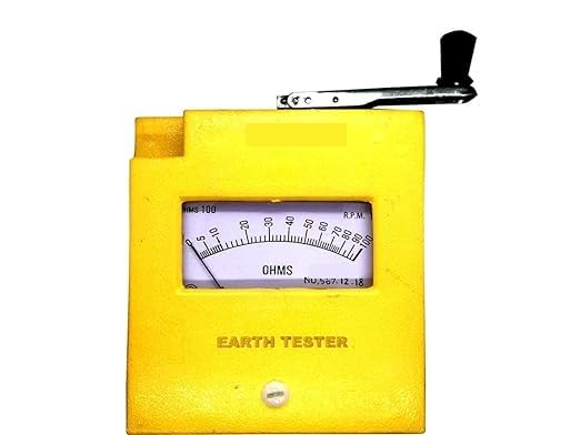 NEW Earth Tester 100 Ohms ABS Body (WITH KIT) - Professional Ground Resistance Meter for Electrical Safety Testing - Perfect for Home, Industrial, and Outdoor Electrical Work