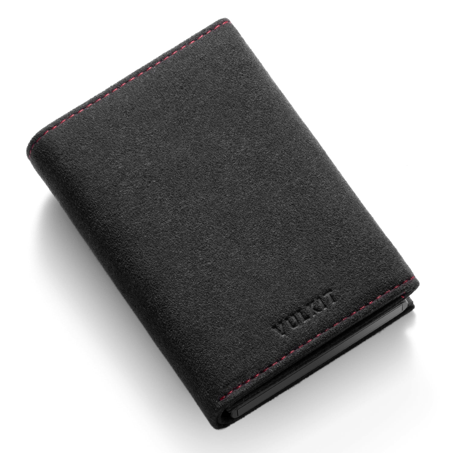 Premium VC302A Alcantara Leather Tri-Fold Wallet with Spacious Banknote Pocket, Back Zipper Slot & Magnetic Closure - Perfect for Men's Everyday Carry, Business & Travel