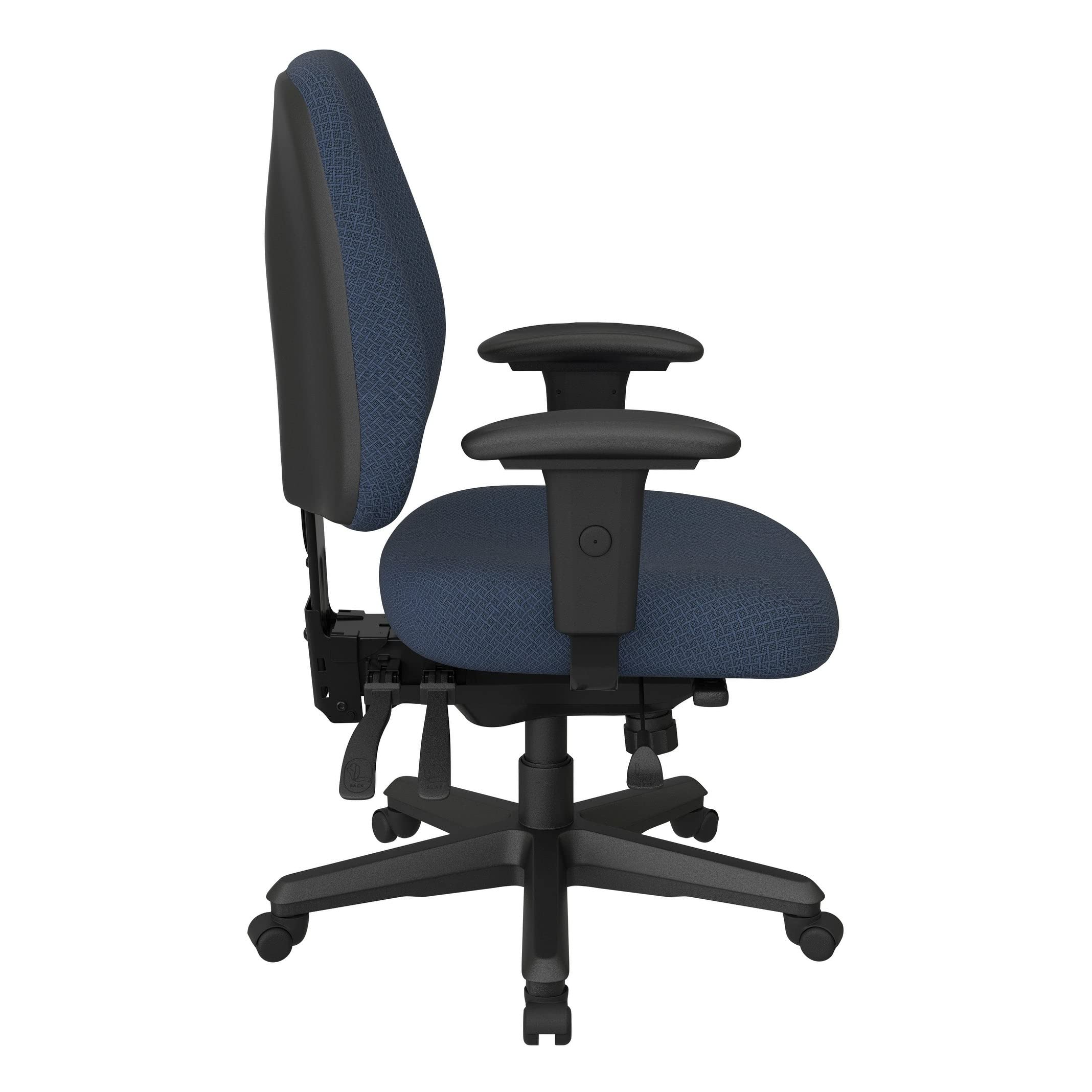 Office Star Ergonomic Mid Back Office Chair - Adjustable Height & Tilt, Padded Armrests, Burgundy Fabric - Perfect for Home Office, Gaming & Workspace Comfort