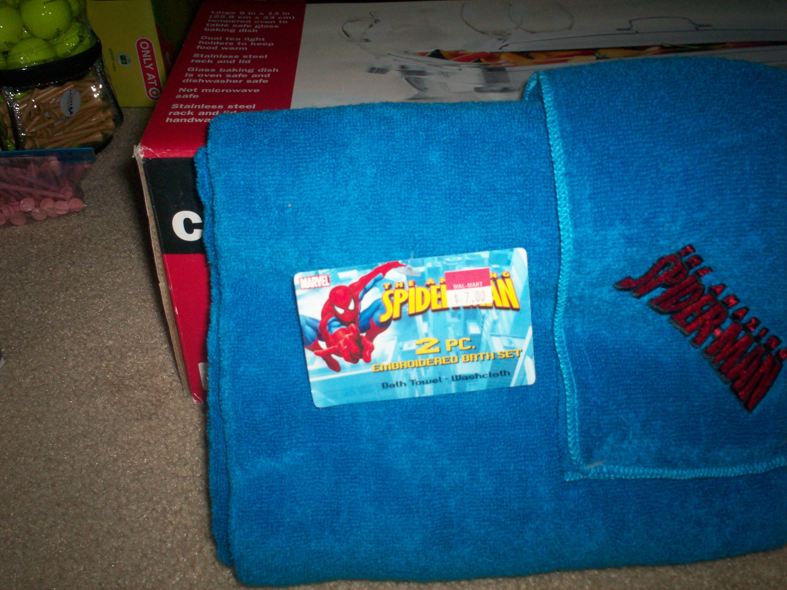 Spider-Man 2-Piece Embroidered Bathrobe and Towel Set - Superhero Themed Luxury Bath Accessories for Kids & Adults - Perfect for Gifts, Cosplay, and Home Spa Days