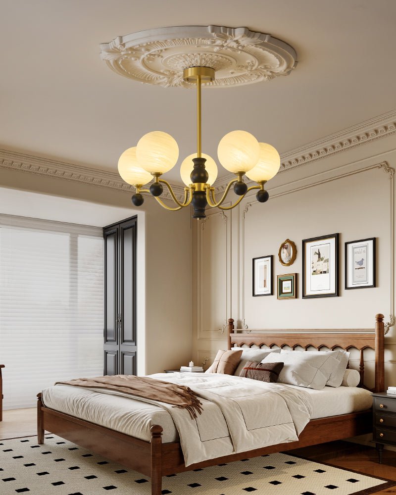 Aether Sphere Chandelier - Modern Crystal Ceiling Light Fixture for Dining Room, Living Room & Bedroom | Elegant Lighting Decor for Home & Office