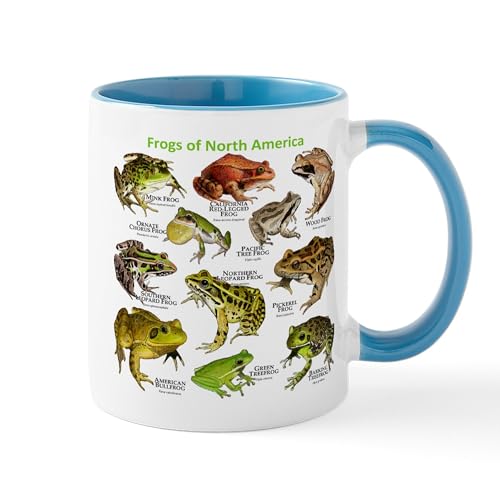White/Blue Inside - Frogs Of North America Mug