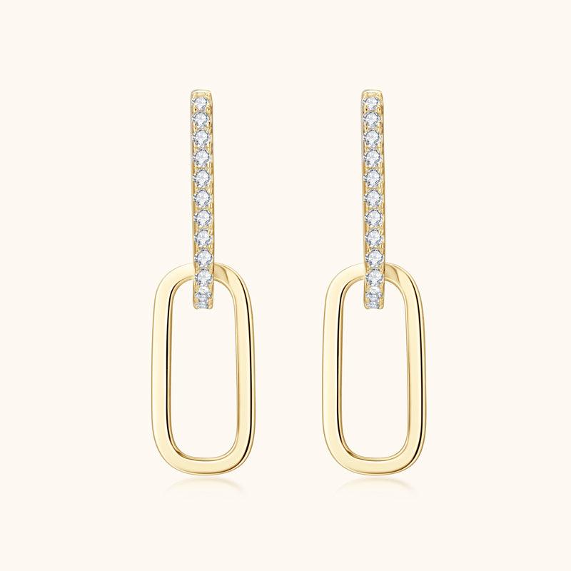 Luxury Moissanite Pavé Drop Earrings for Women - Hypoallergenic 925 Sterling Silver Dangle Earrings - Perfect for Weddings, Parties & Special Occasions