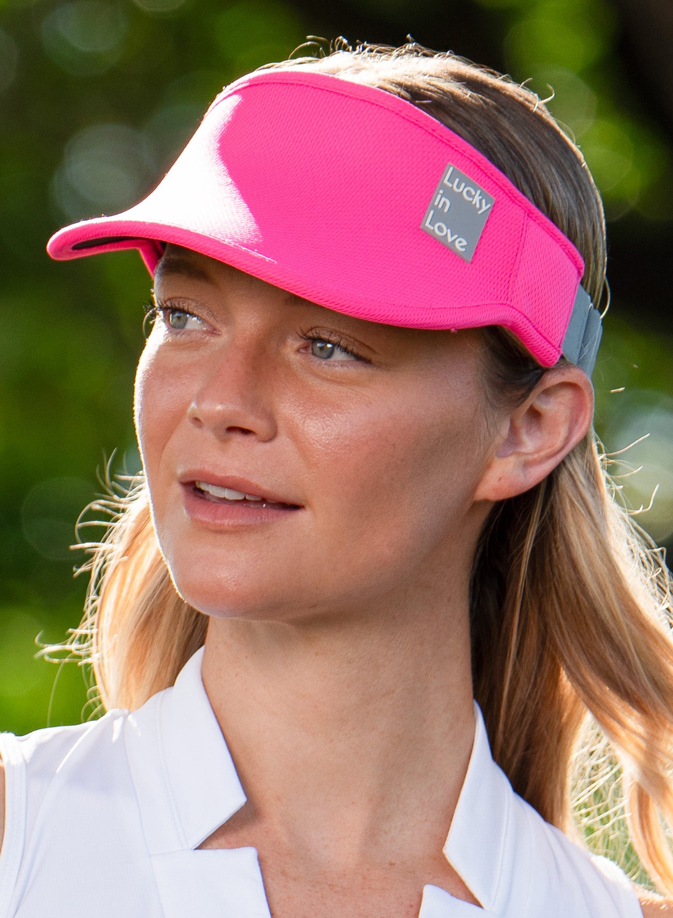 Lucky Logo Stretch Visor Cap - Adjustable & Comfortable for Men & Women - Perfect for Running, Golf, Hiking & Outdoor Activities