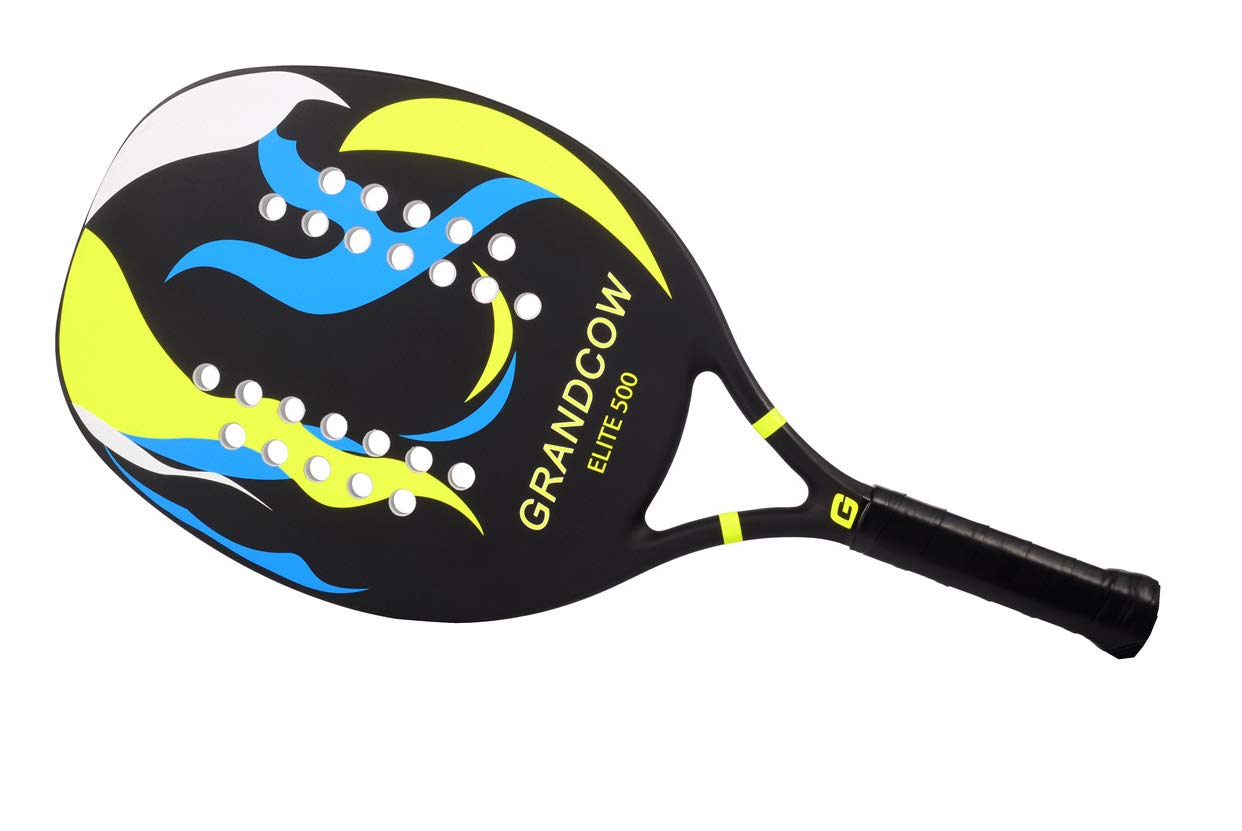 Premium Carbon Fiber Beach Tennis Paddle Racket with EVA Memory Foam Core - Lightweight & Durable for Outdoor Sports, Beach Games, and Padel Tennis Practice