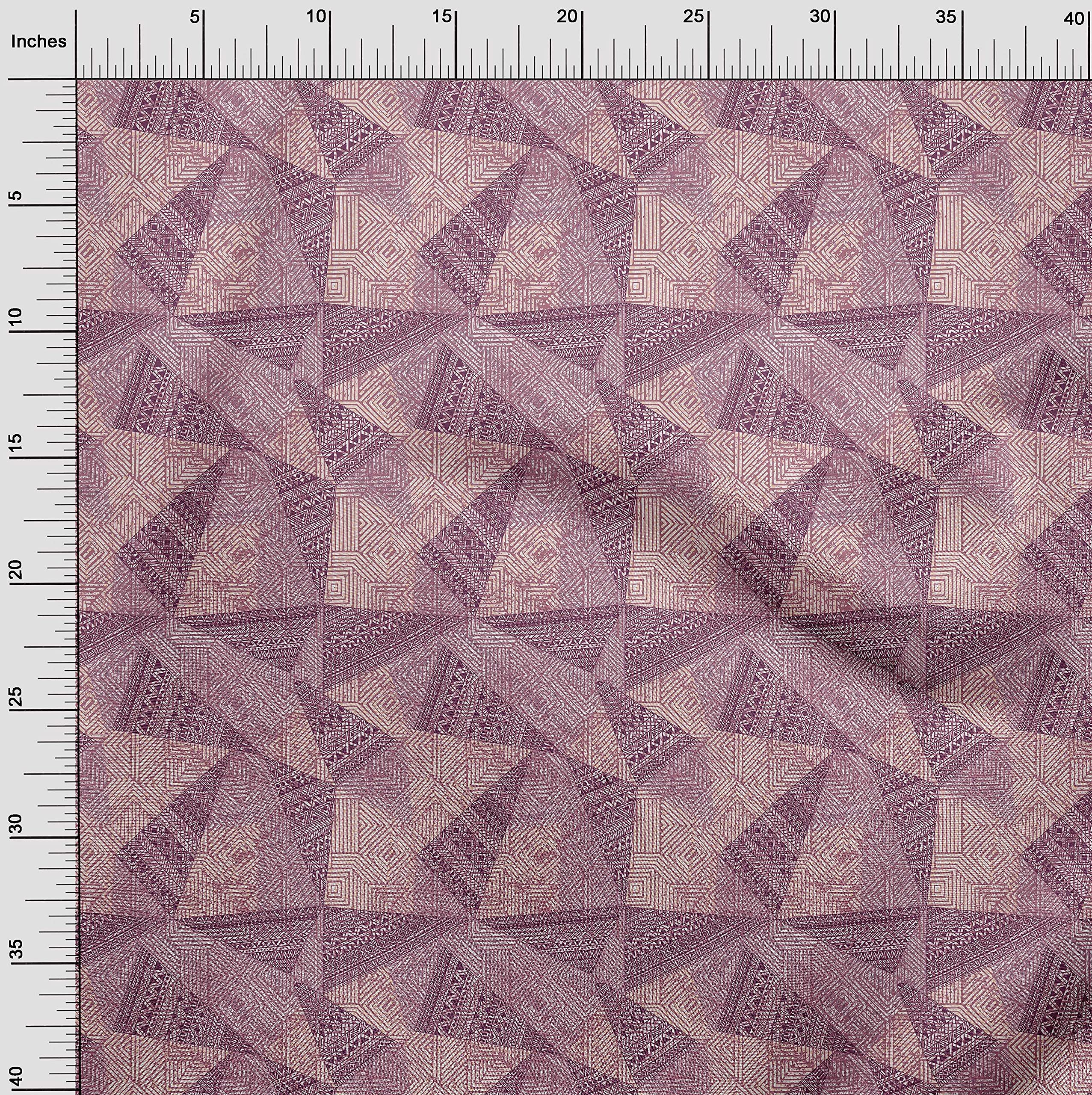 oneOone Cotton Cambric Dark Magenta Printed Fabric by The Yard - 42 Inch Wide for DIY Clothing, Quilting & Home Decor Sewing Projects | Premium Sewing Supplies for Dresses, Curtains & Crafts