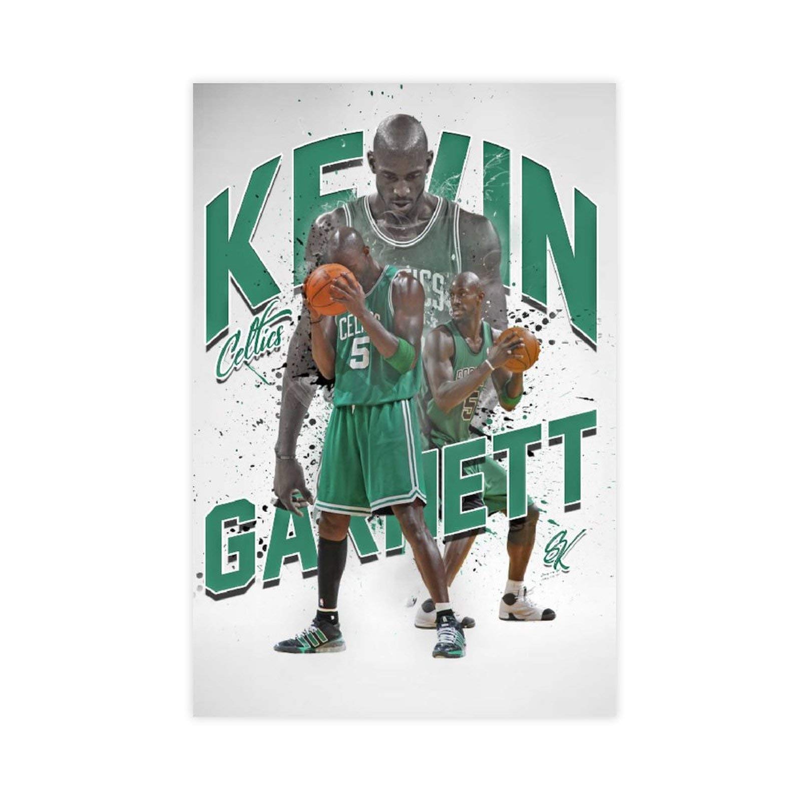 Kevin Garnett Basketball Art Poster - Premium Canvas Wall Decor for Bedroom, Office & Dorm Room - Unframed 20×30 inches (50×75cm) - Perfect Gift for NBA Fans & Sports Enthusiasts - Ideal for Home Decor, Man Cave & Sports Themed Rooms