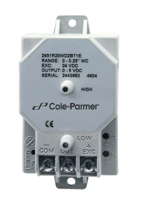 Cole-Parmer Very-Low Differential Pressure Transducer 0-10