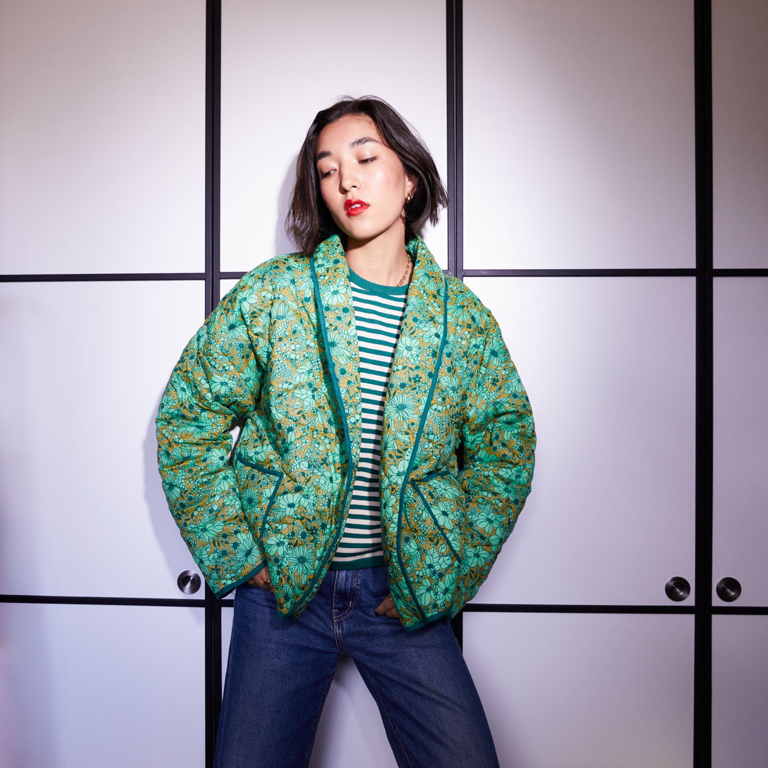 Evette Quilted Jacket for Women - Stylish Martini Design Lightweight Outerwear | Perfect for Fall, Winter & Spring Fashion, Outdoor Activities & Casual Wear