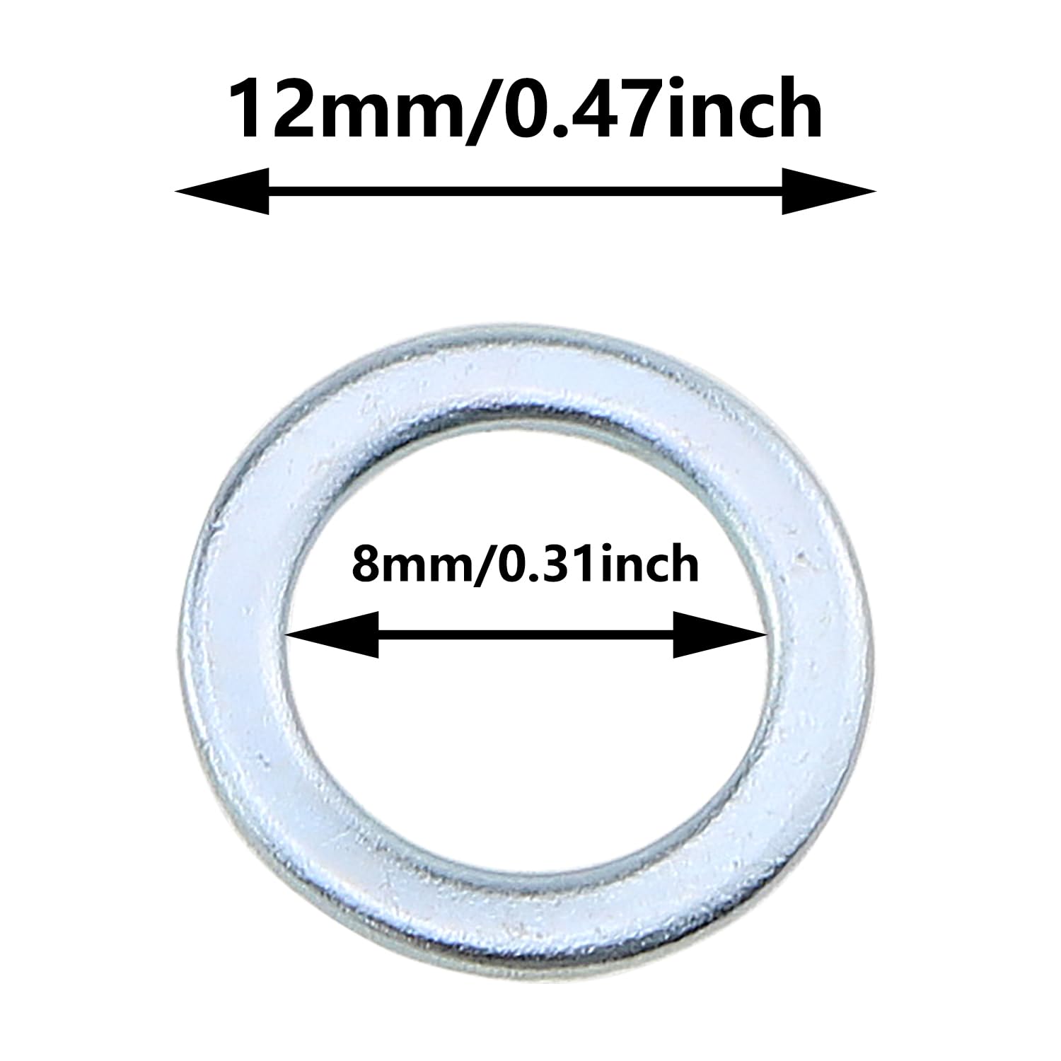 100PCS Skateboard Speed Washer Truck Axle Washer Ring - 8x11x12MM Flat Washers for Skateboard & Longboard Maintenance - Perfect for Smooth Rides and Board Repair Scenarios