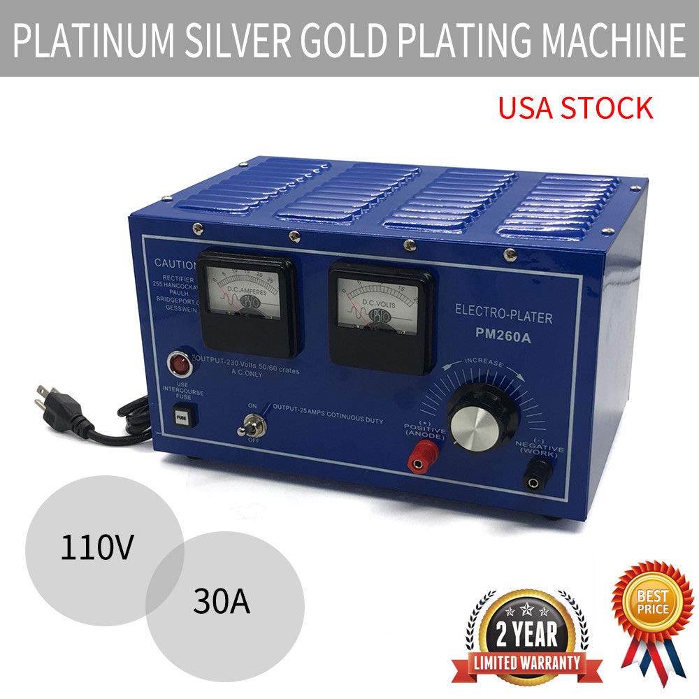 110V 30A Jewelry Plating Machine - Professional Electroplating Rectifier & Mini Vacuum Casting Machine for Gold, Silver, Copper Surface Treatment - Perfect for Jewelry Making, Watch Repair & Metal Crafting