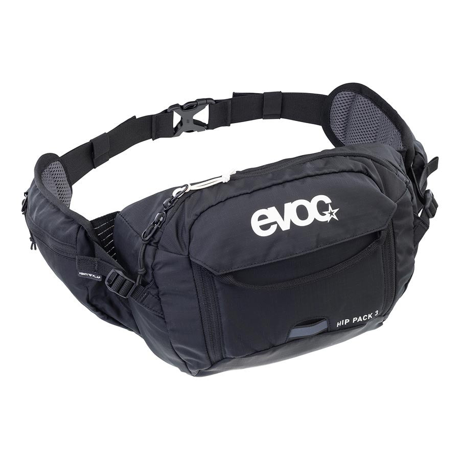 EVOC Hip Pack 3 + 1.5L Hydration Bladder - Lightweight Running Belt for Hiking, Cycling & Outdoor Adventures