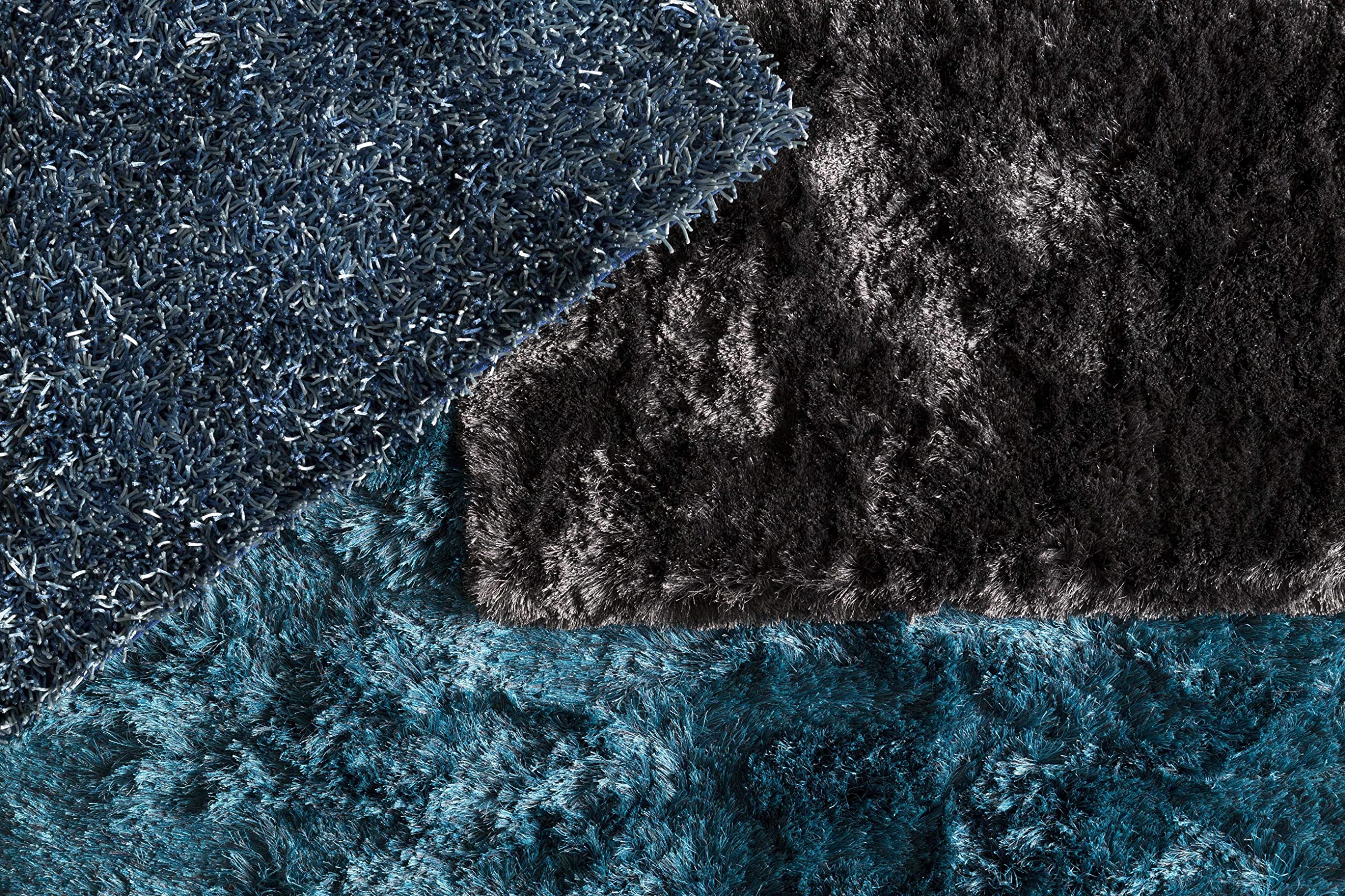 Hauteloom Auxier Soft Shaggy Area Rug - Plush Pile Teal Carpet 8' x 11' for Living Room, Bedroom & Nursery - Ultra Comfortable Floor Mat for Cozy Home Decor
