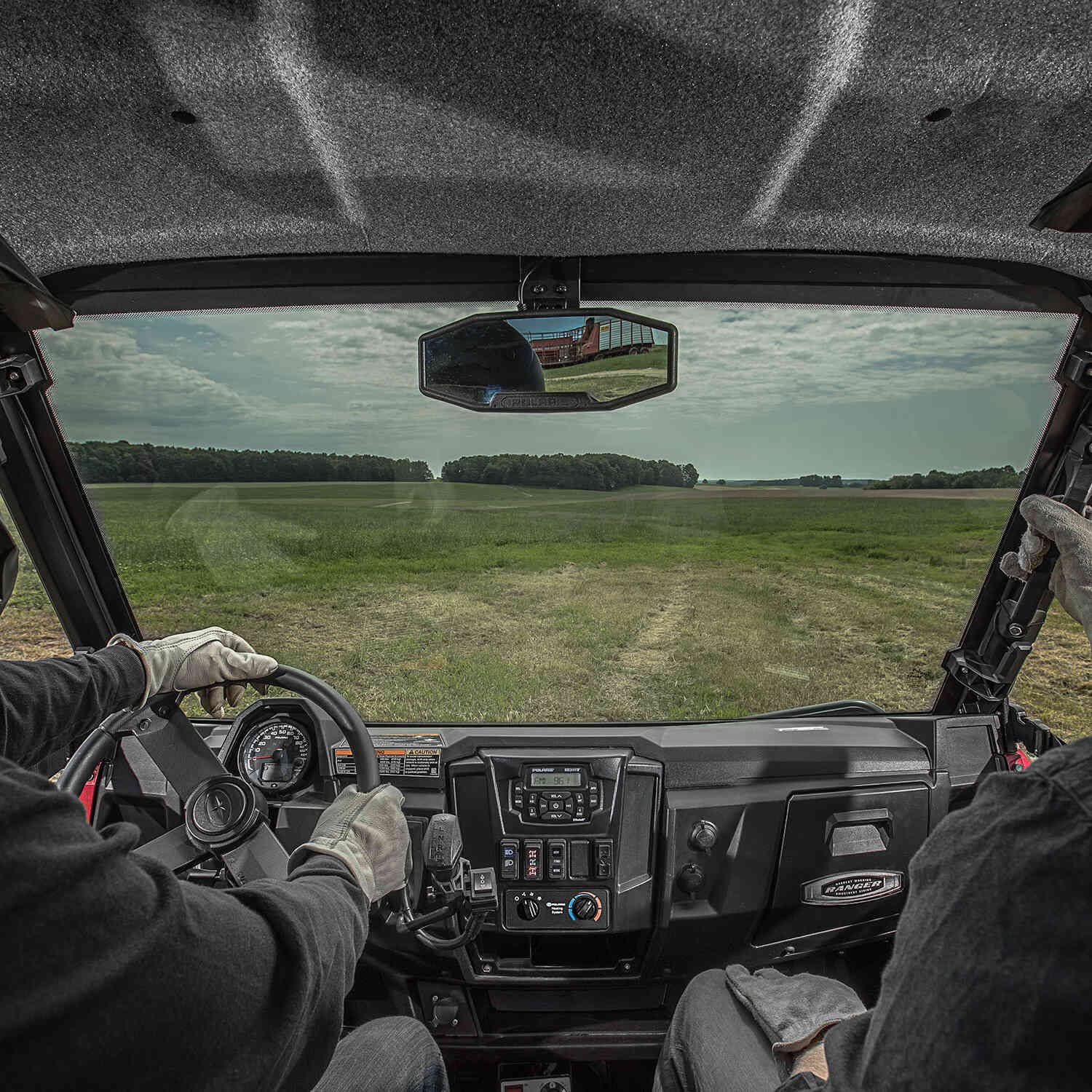 Polaris Ranger Reverse View Camera Mirror - HD Backup Camera System for Off-Road Vehicles, ATV & UTV - Easy Installation & Wide Viewing Angle - Perfect for Trail Riding, Hunting & Farm Work