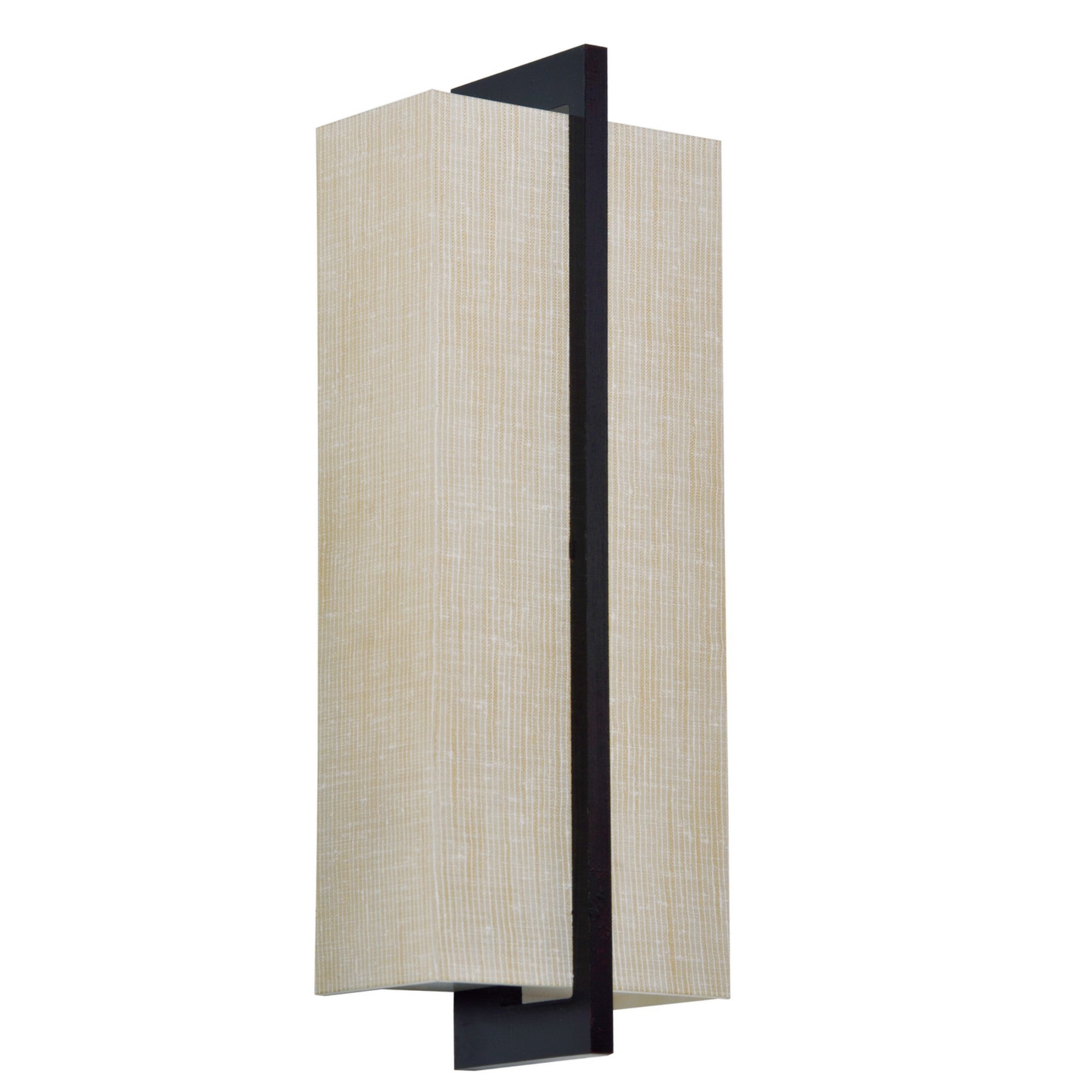 Apex 14 LED Wall Sconce Light Fixture - Modern Jute/Espresso Finish - Perfect for Bedroom, Hallway & Living Room Lighting